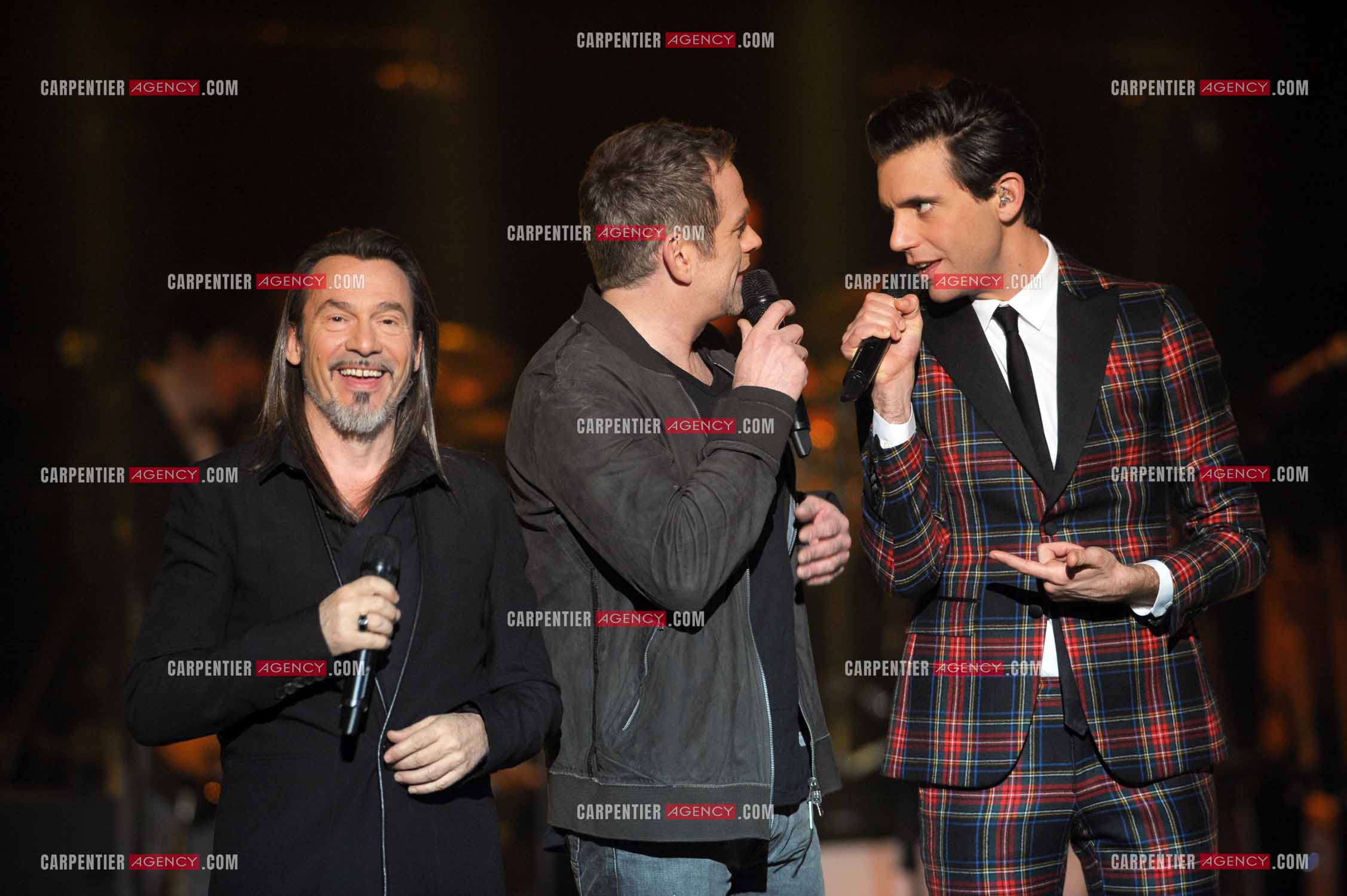 Saison 3 de l'émission The Voice. Les 3 coachs Florent Pagny, Garou et Mika.           ( Exclusif )