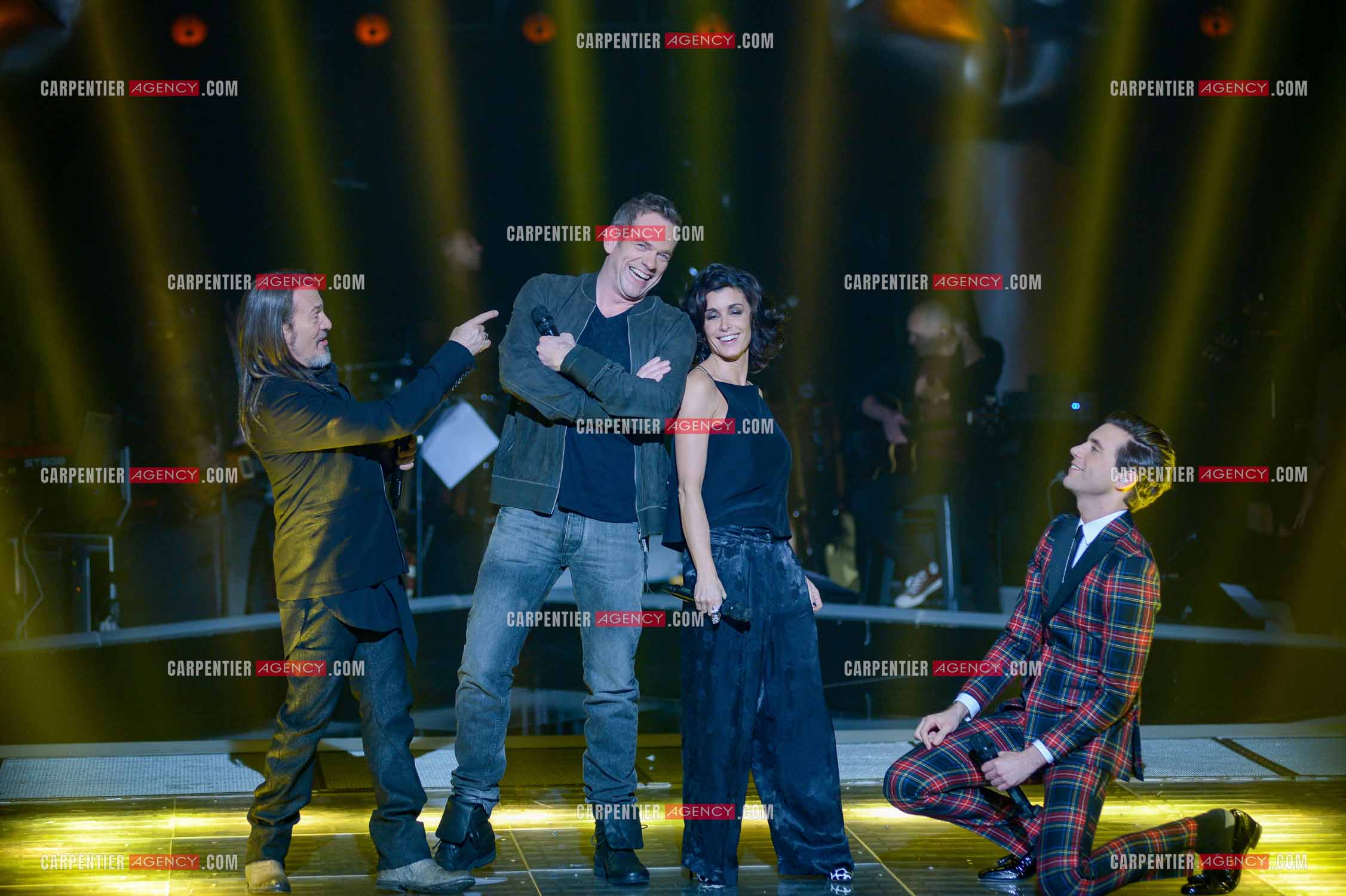 Saison 3 de l'émission The Voice. Les 4 coachs de cette saison, Florent Pagny, Jenifer, Garou et Mika.           ( Exclusif )