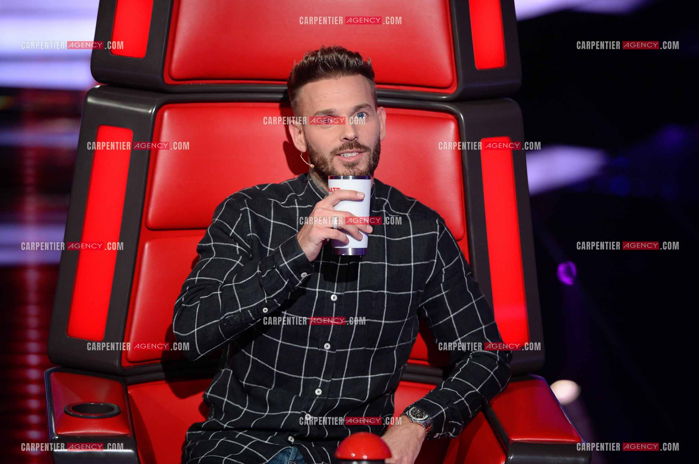 Saison 3 de l'émission The Voice Kids en 2015. Le coach Matt Pokora.            ( Exclusif )