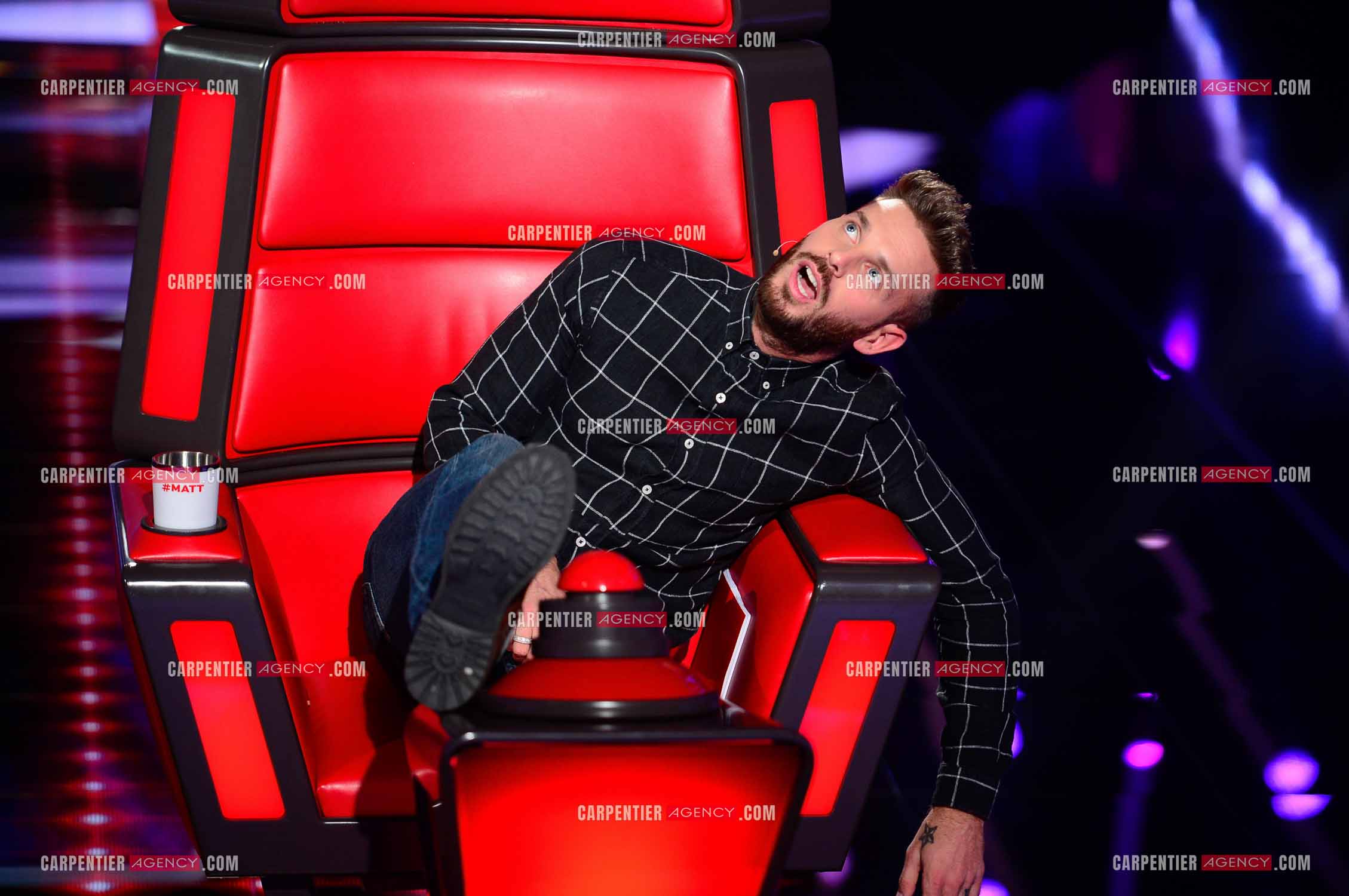 Saison 3 de l'émission The Voice Kids en 2015. Le coach Matt Pokora.            ( Exclusif )