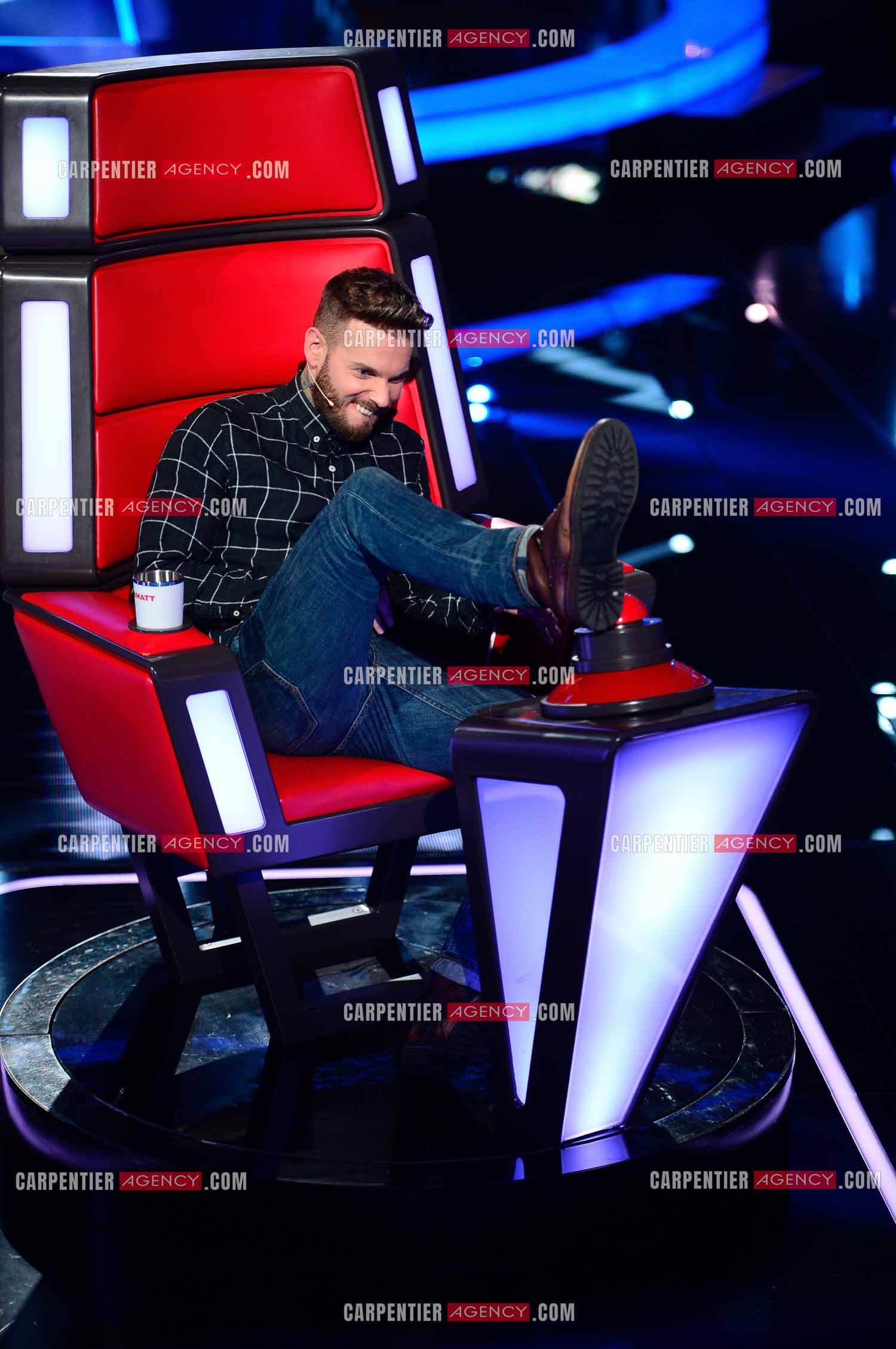 Saison 3 de l'émission The Voice Kids en 2015. Le coach Matt Pokora.            ( Exclusif )