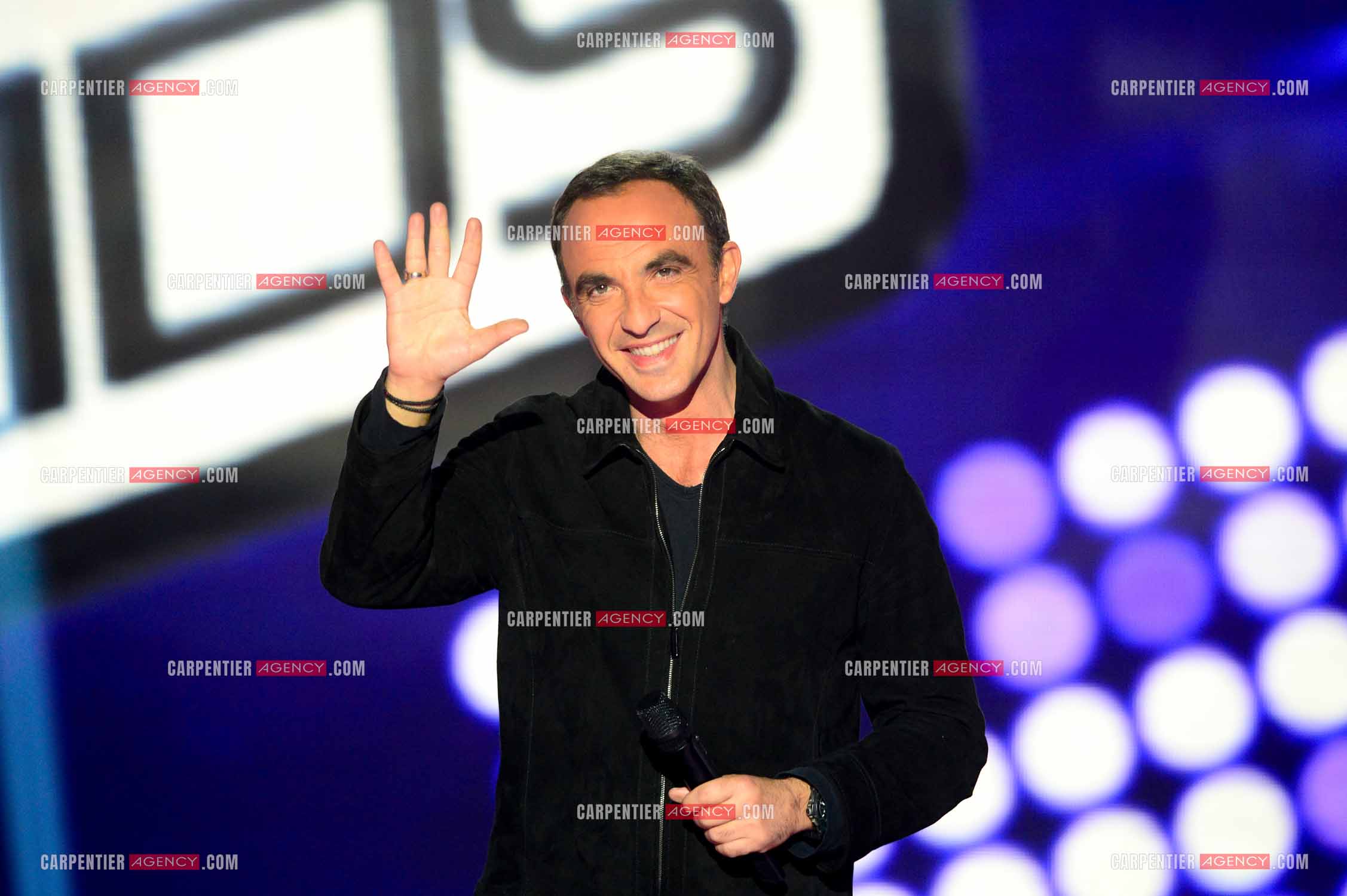 L'animateur Nikos Aliagas lors de l'émission The Voice Kids.     ( Exclusif )