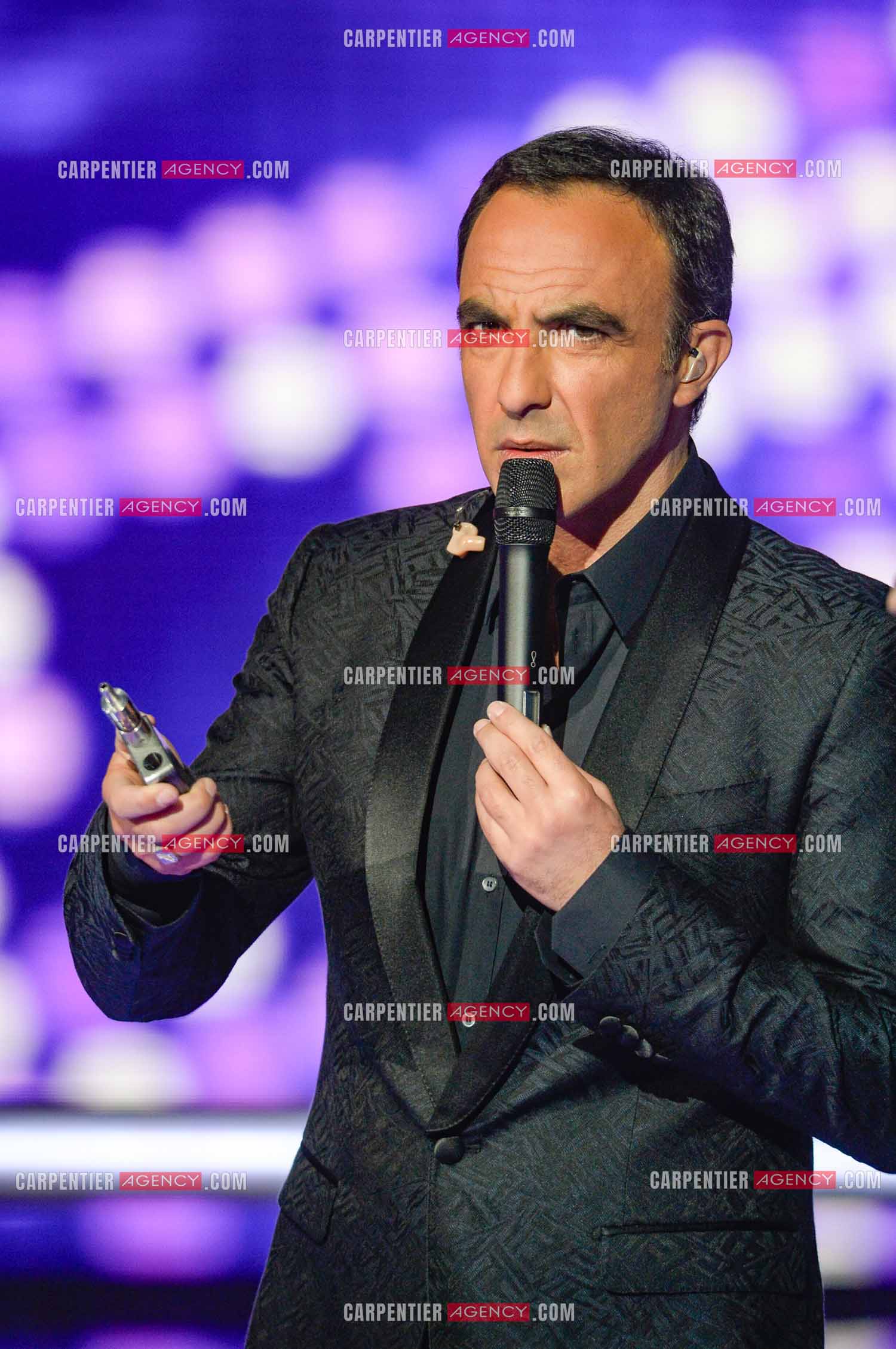 L'animateur Nikos Aliagas lors de l'émission The Voice Kids.     ( Exclusif )