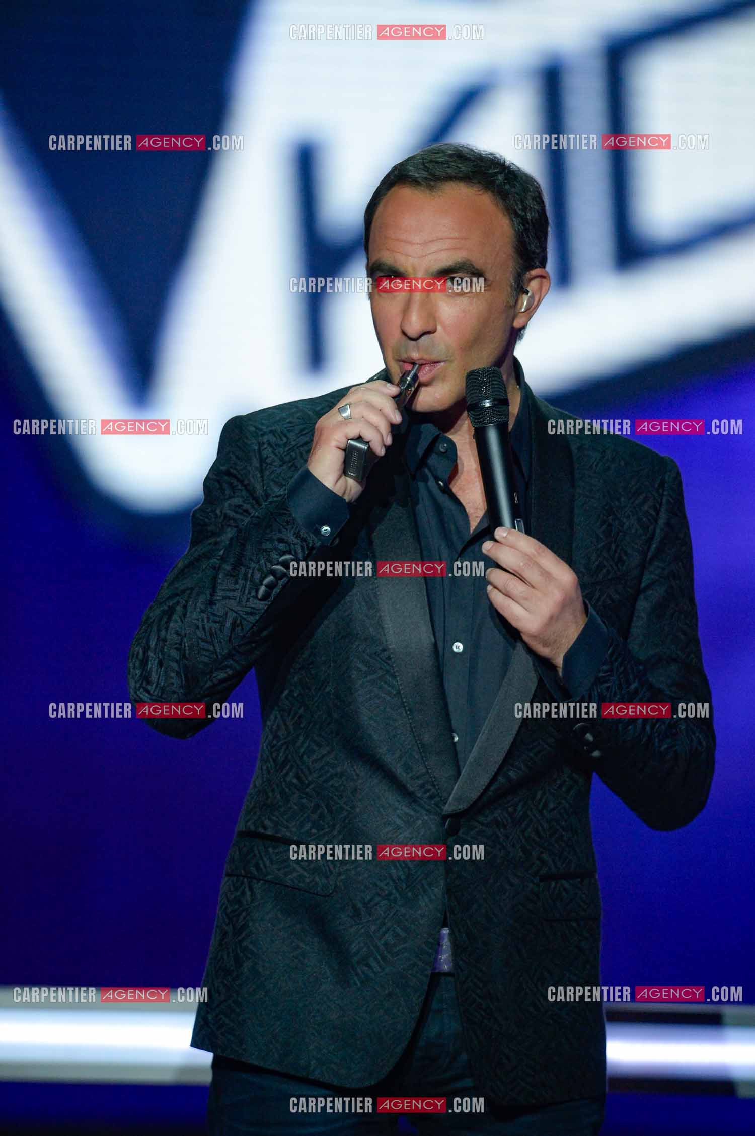 L'animateur Nikos Aliagas lors de l'émission The Voice Kids.     ( Exclusif )