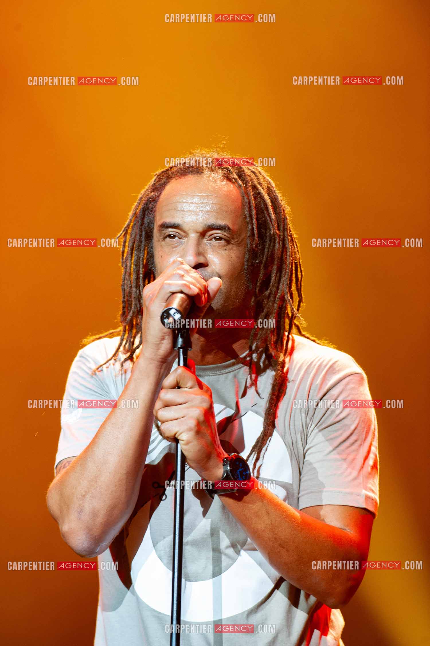 Grand concert au Zénith de Paris “ ULTIMATUM PLANETE ZÉNITH “ le 22 Nov 2009. Le chanteur Yannick Noah.                                    ( Exclusif )
