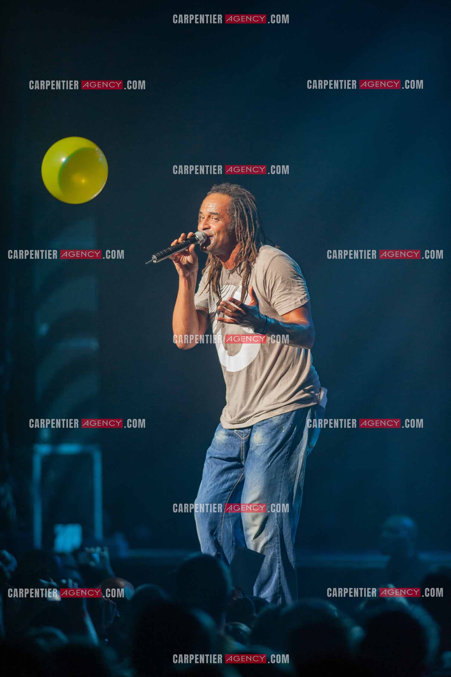 Grand concert au Zénith de Paris “ ULTIMATUM PLANETE ZÉNITH “ le 22 Nov 2009. Le chanteur Yannick Noah.                                    ( Exclusif )