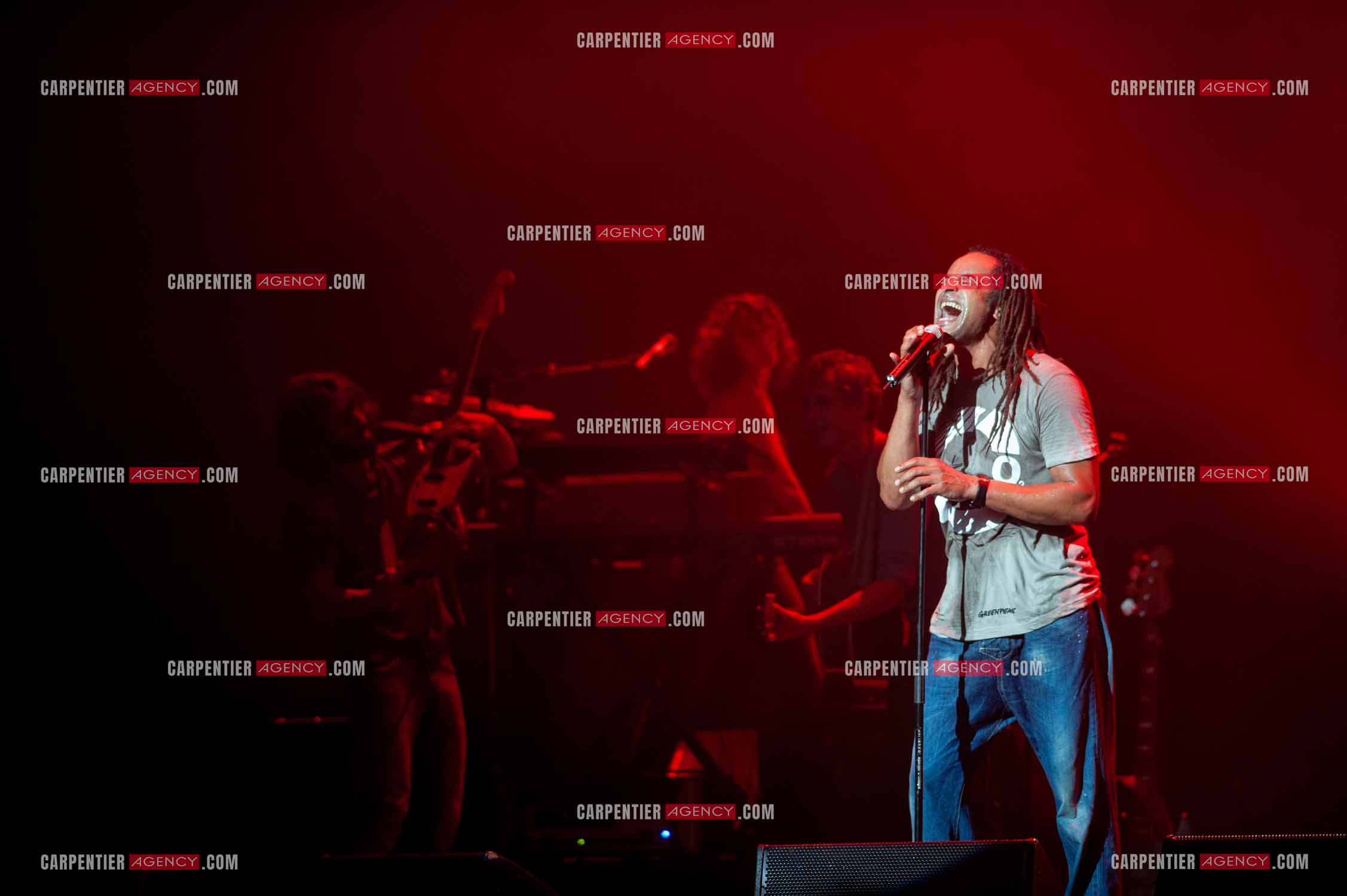 Grand concert au Zénith de Paris “ ULTIMATUM PLANETE ZÉNITH “ le 22 Nov 2009. Le chanteur Yannick Noah.                                    ( Exclusif )