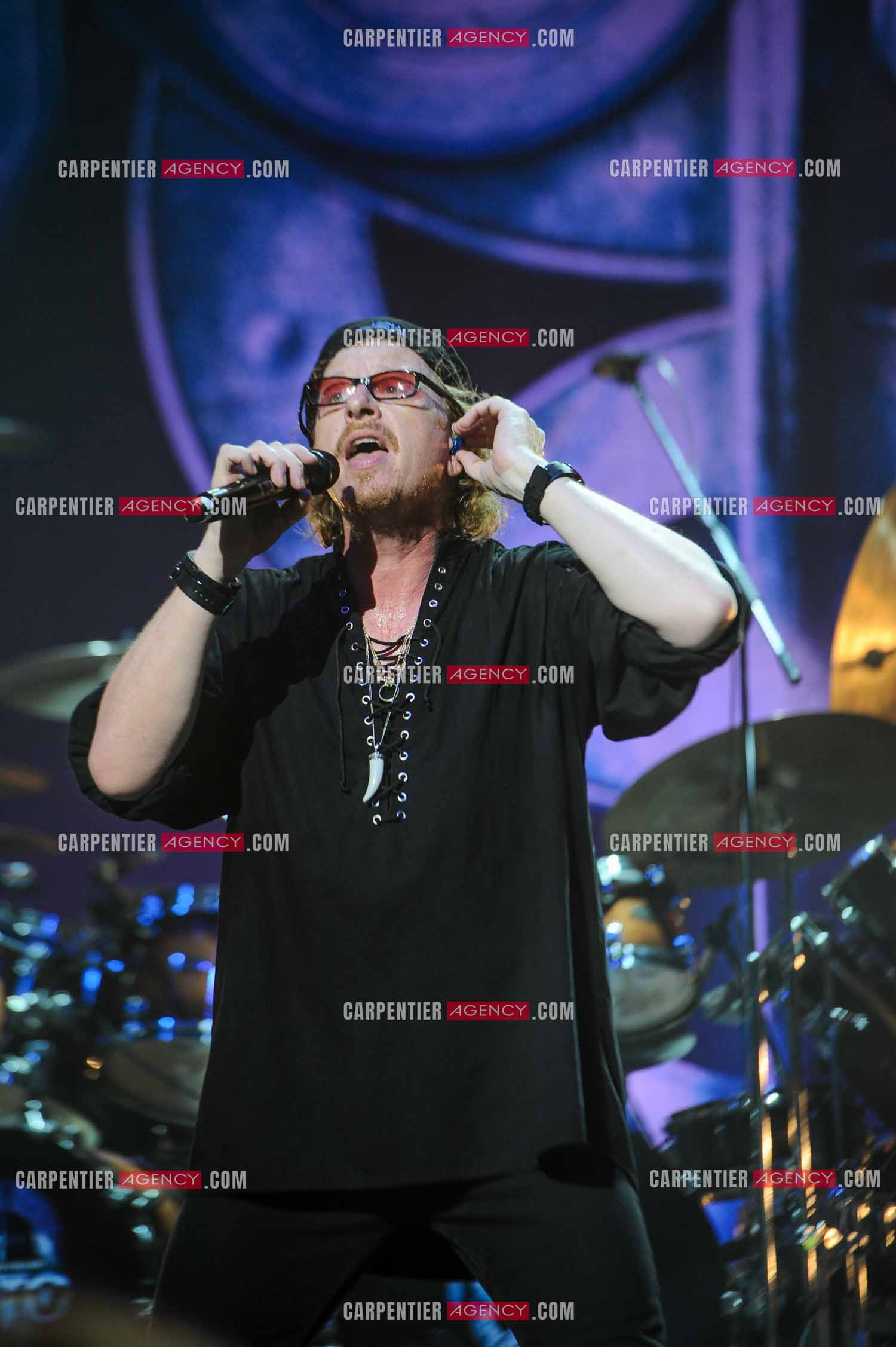 Le groupe Toto en concert au Zénith de Paris. Le chanteur du groupe, Joe Williams. ( Exclusif )