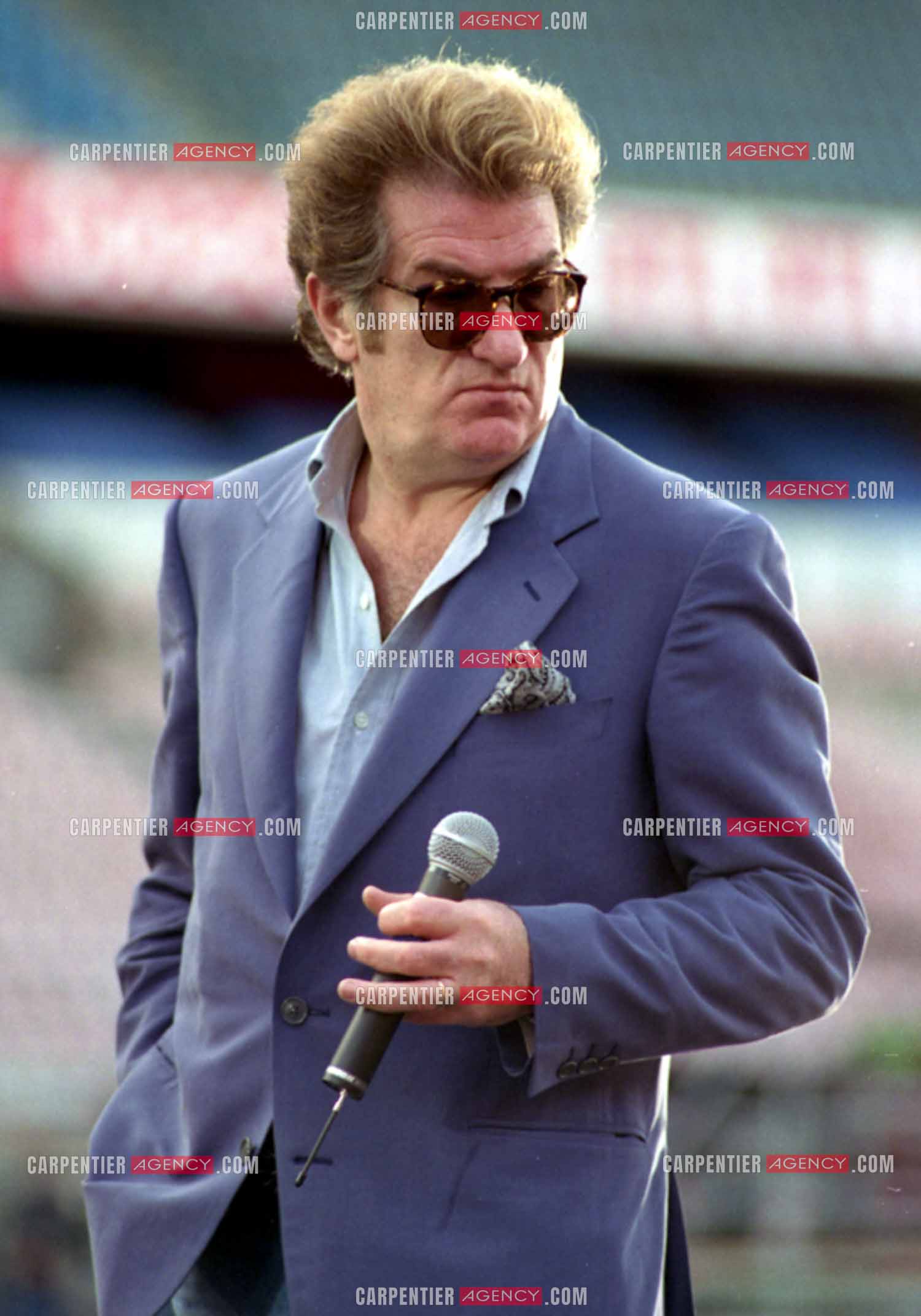 Eddy Mitchell lors des répétitions du concert de son ami Johnny Hallyday au Parc des Princes à Paris.  ( Exclusif )