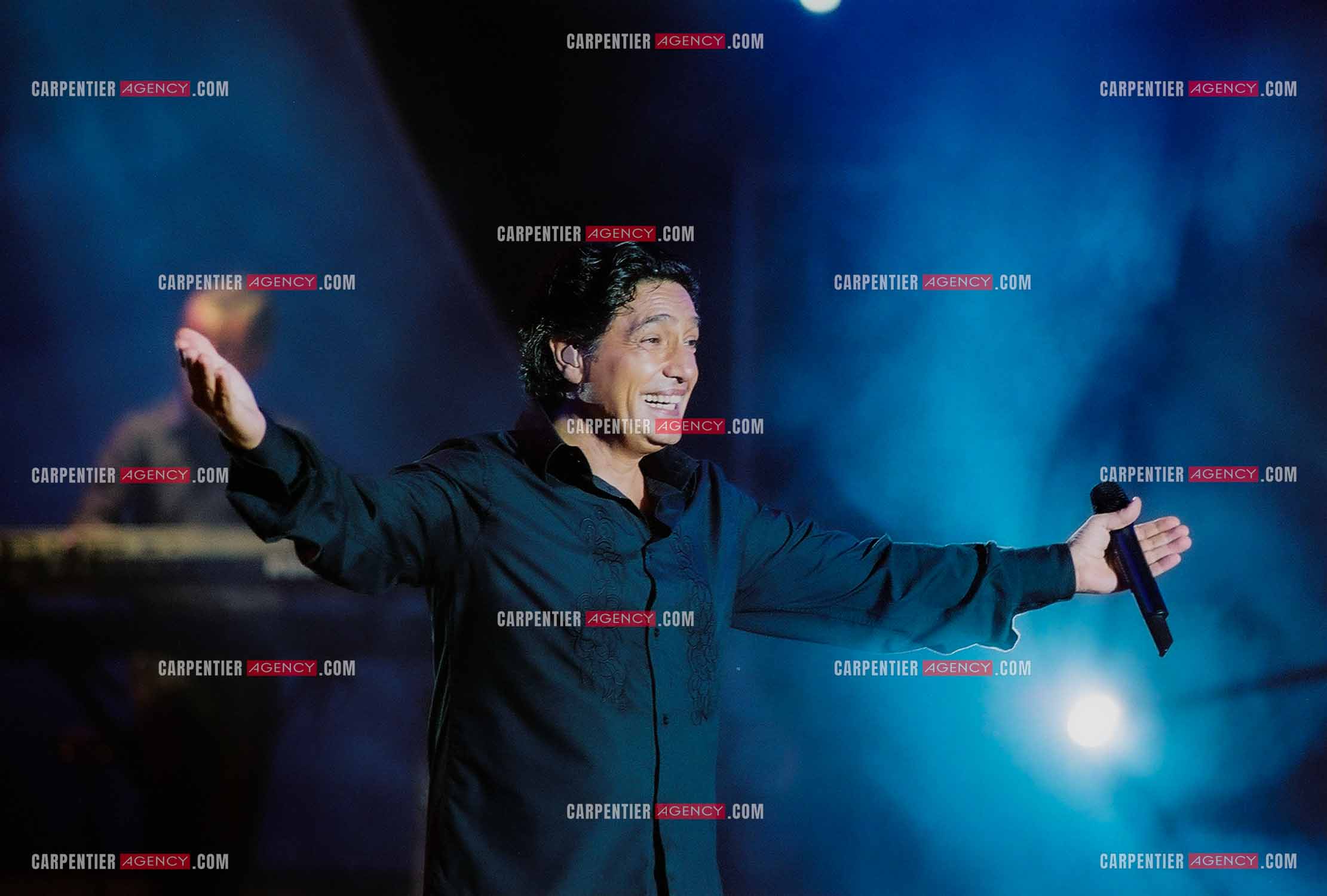 Le chanteur Frédéric François en concert sur l'ile de la Réunion pour le festival du Tampon.  ( Exclusif )