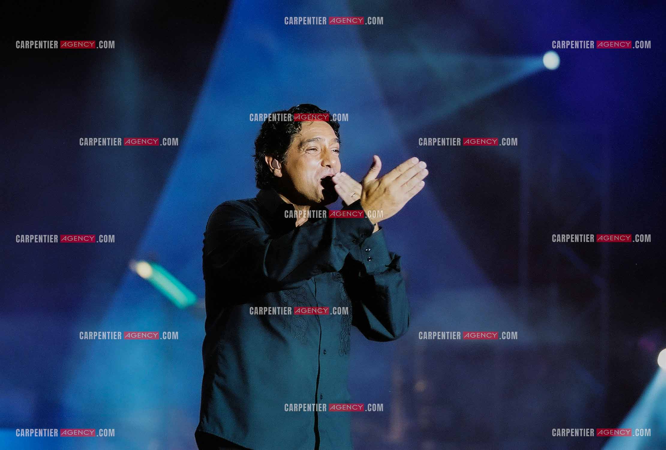 Le chanteur Frédéric François en concert sur l'ile de la Réunion pour le festival du Tampon.  ( Exclusif )