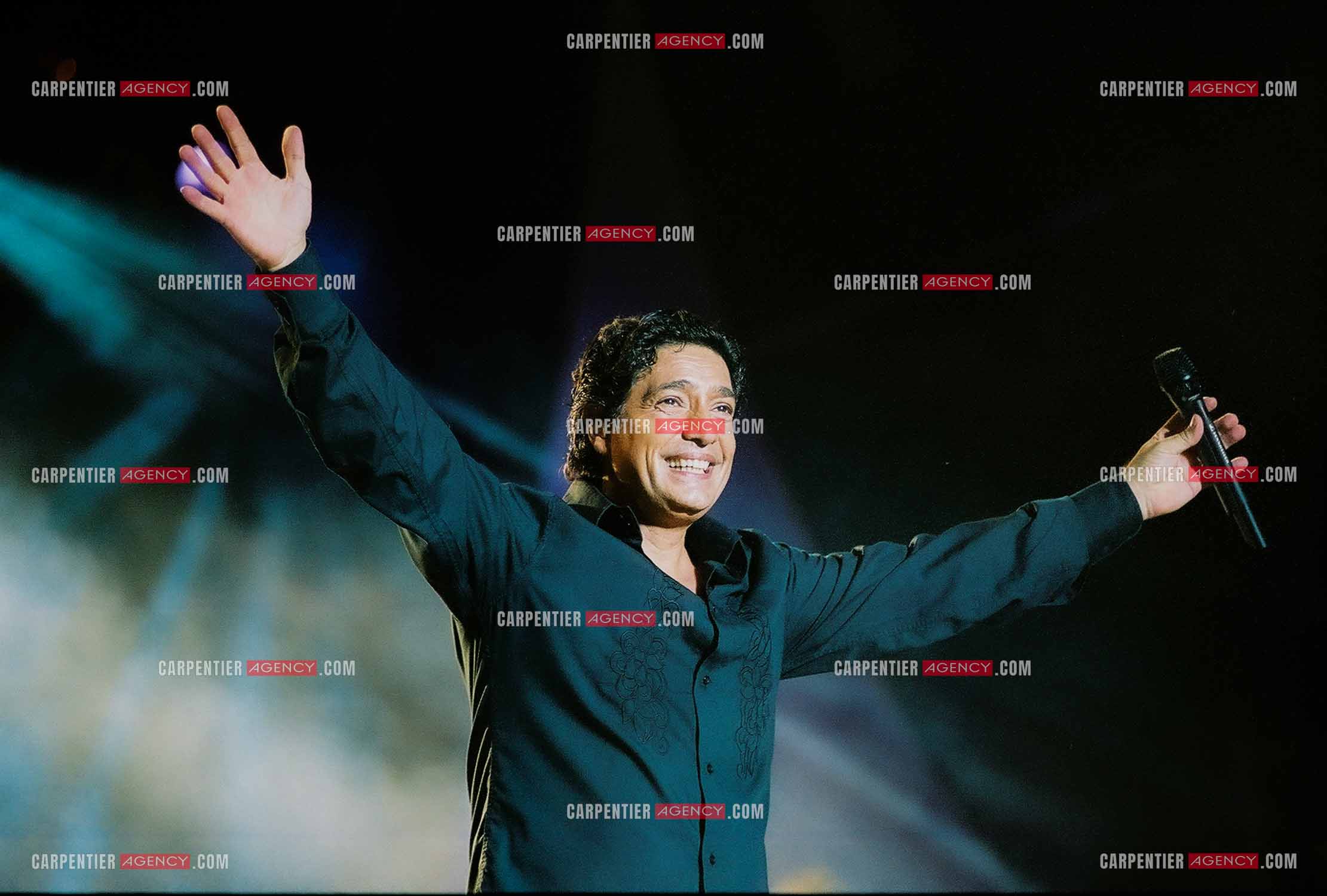 Le chanteur Frédéric François en concert sur l'ile de la Réunion pour le festival du Tampon.  ( Exclusif )