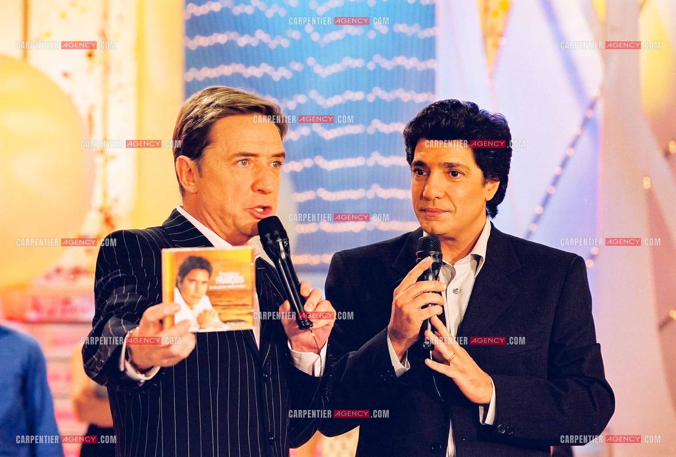 Le chanteur Frédéric François invité de l'émission de Pascal Sevran “La Chance Aux Chansons“ pour la promotion de son nouvel album “Les Plus Grandes Mélodies Italiennes“.  ( Exclusif )