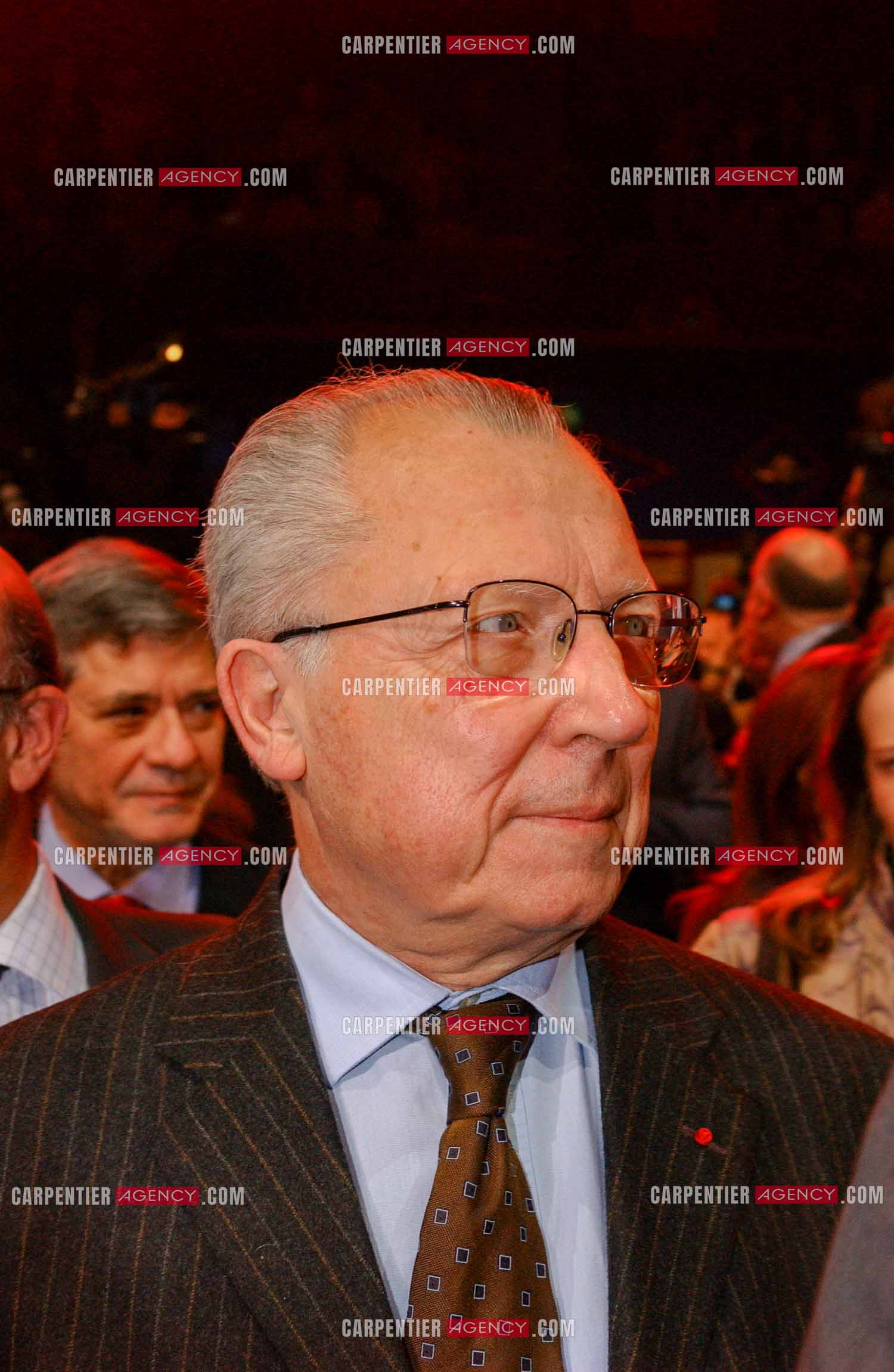 Grand meeting " OUI A L'EUROPE SOCIALE “ à Paris réunissant la Gauche le 18 Mai 2005. Jacques Delors.