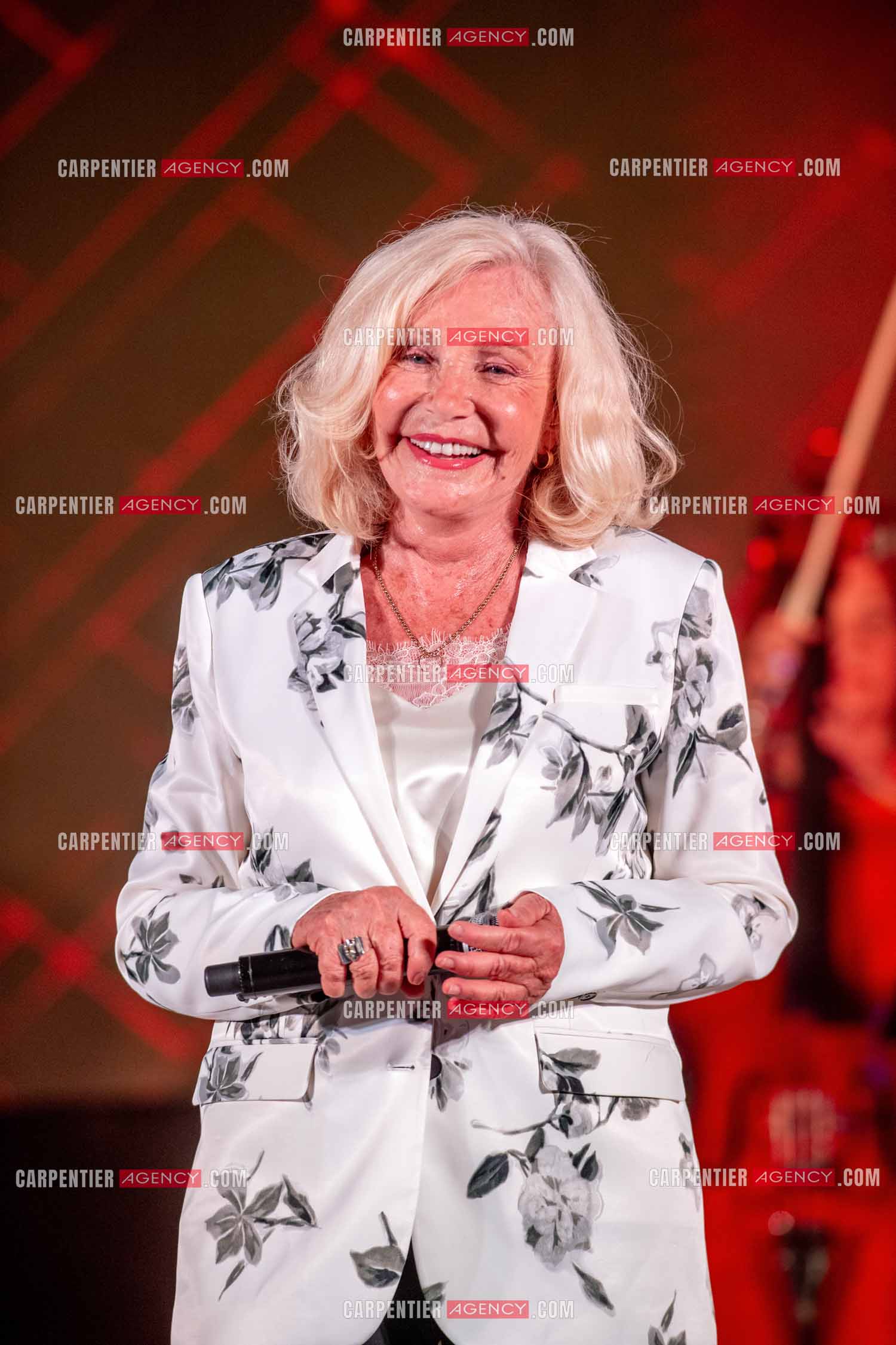 La chanteuse Michèle Torr en concert au plan d'Orgon le 19 août 2023.  ( Exclusif )