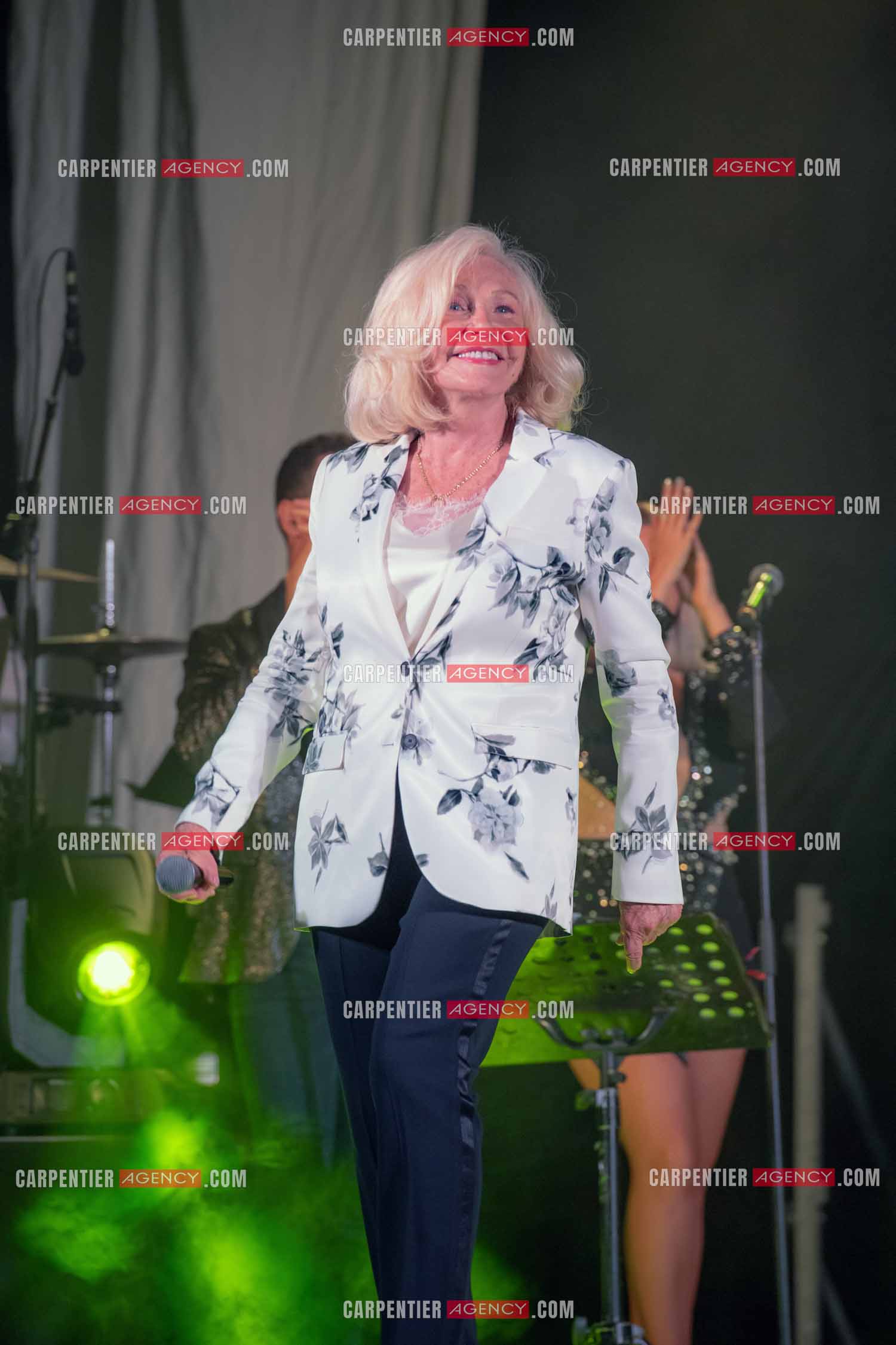 La chanteuse Michèle Torr en concert au plan d'Orgon le 19 août 2023.  ( Exclusif )