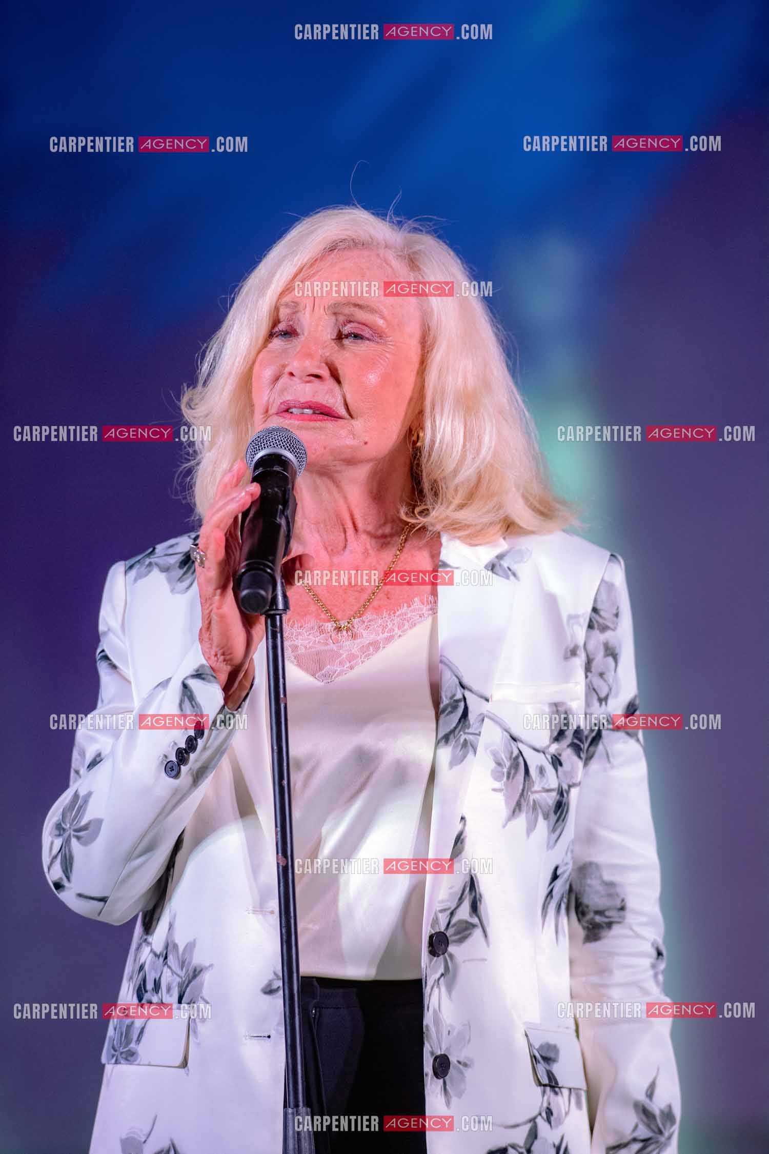 La chanteuse Michèle Torr en concert au plan d'Orgon le 19 août 2023.  ( Exclusif )