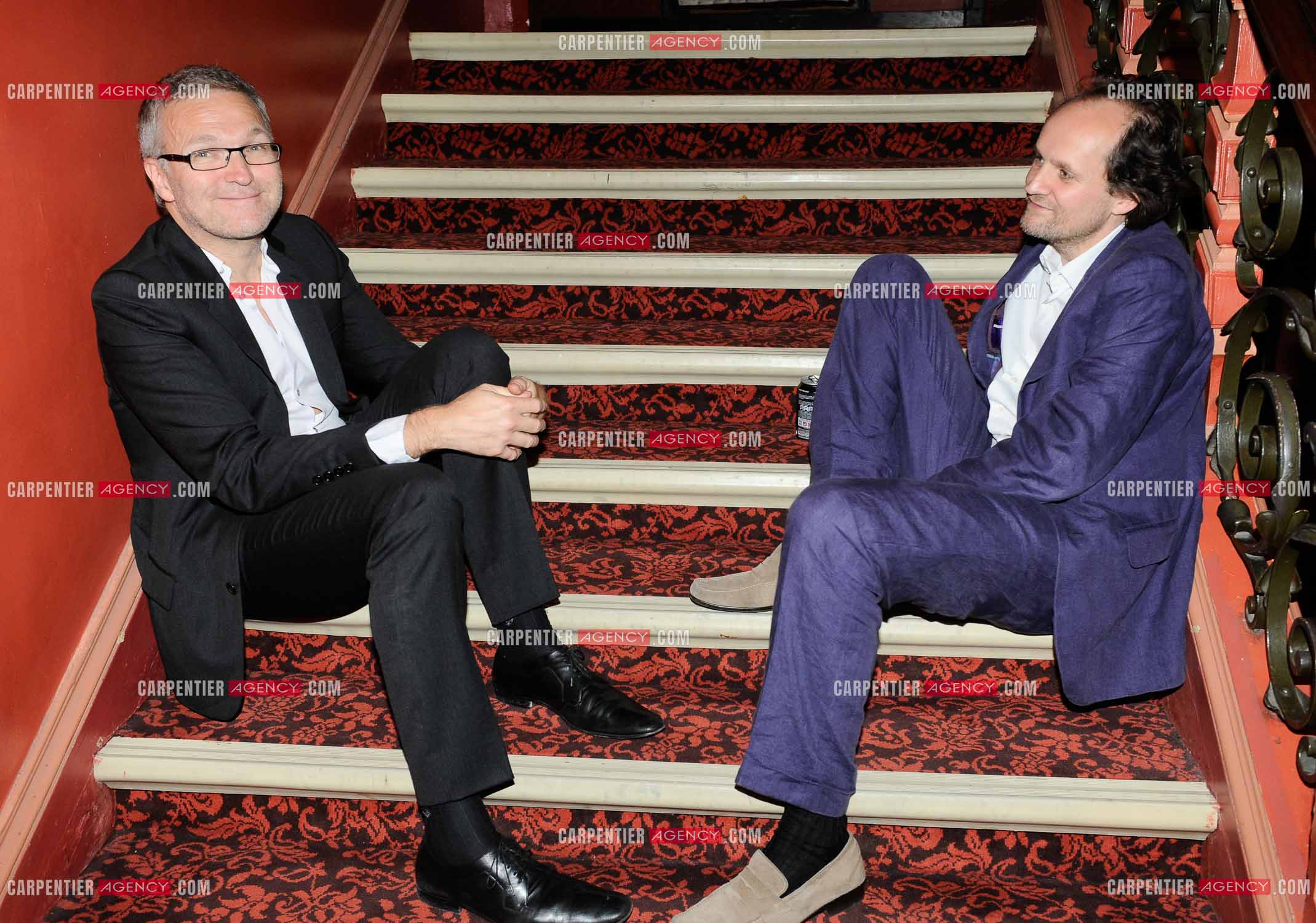 Laurent Ruquier et Jean-Marc Dumontet, les deux directeurs du Théâtre St Antoine à Paris.  ( Exclusif )