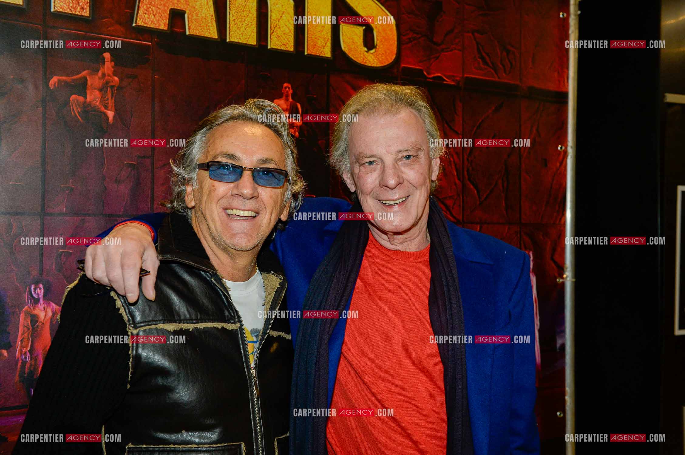 25 èm anniversaire de la comédie musicale Notre Dame de Paris. Générale de presse au Palais des congrès à Paris. Jean-Pierre Savelli et Herbert Léonard.       ( Exclusif )