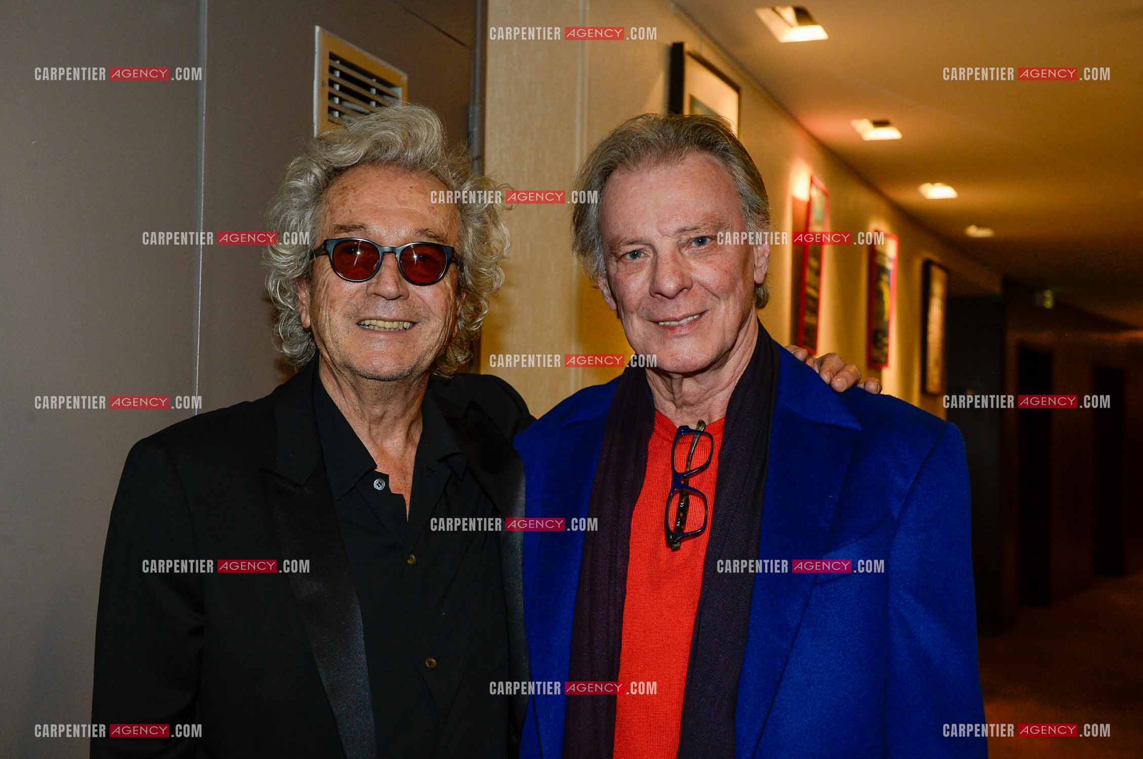 25 èm anniversaire de la comédie musicale Notre Dame de Paris. Générale de presse au Palais des congrès à Paris. Luc Plamondon et le chanteur Herbert Léonard .       ( Exclusif )
