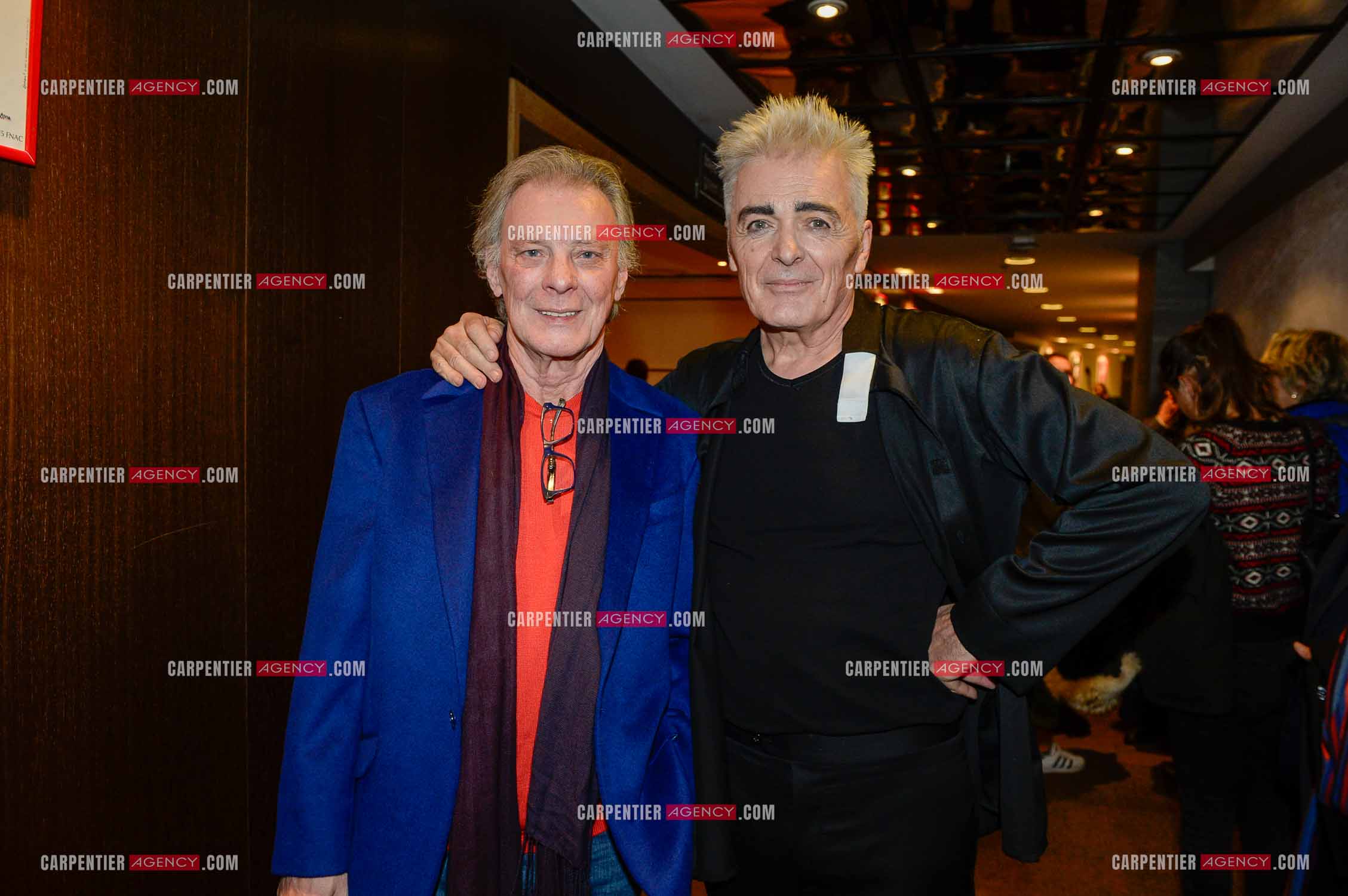 25 èm anniversaire de la comédie musicale Notre Dame de Paris. Générale de presse au Palais des congrès à Paris. Les deux chanteurs ayant joué le rôle de Frollo, Herbert Léonard et Daniel Lavoie.       ( Exclusif )