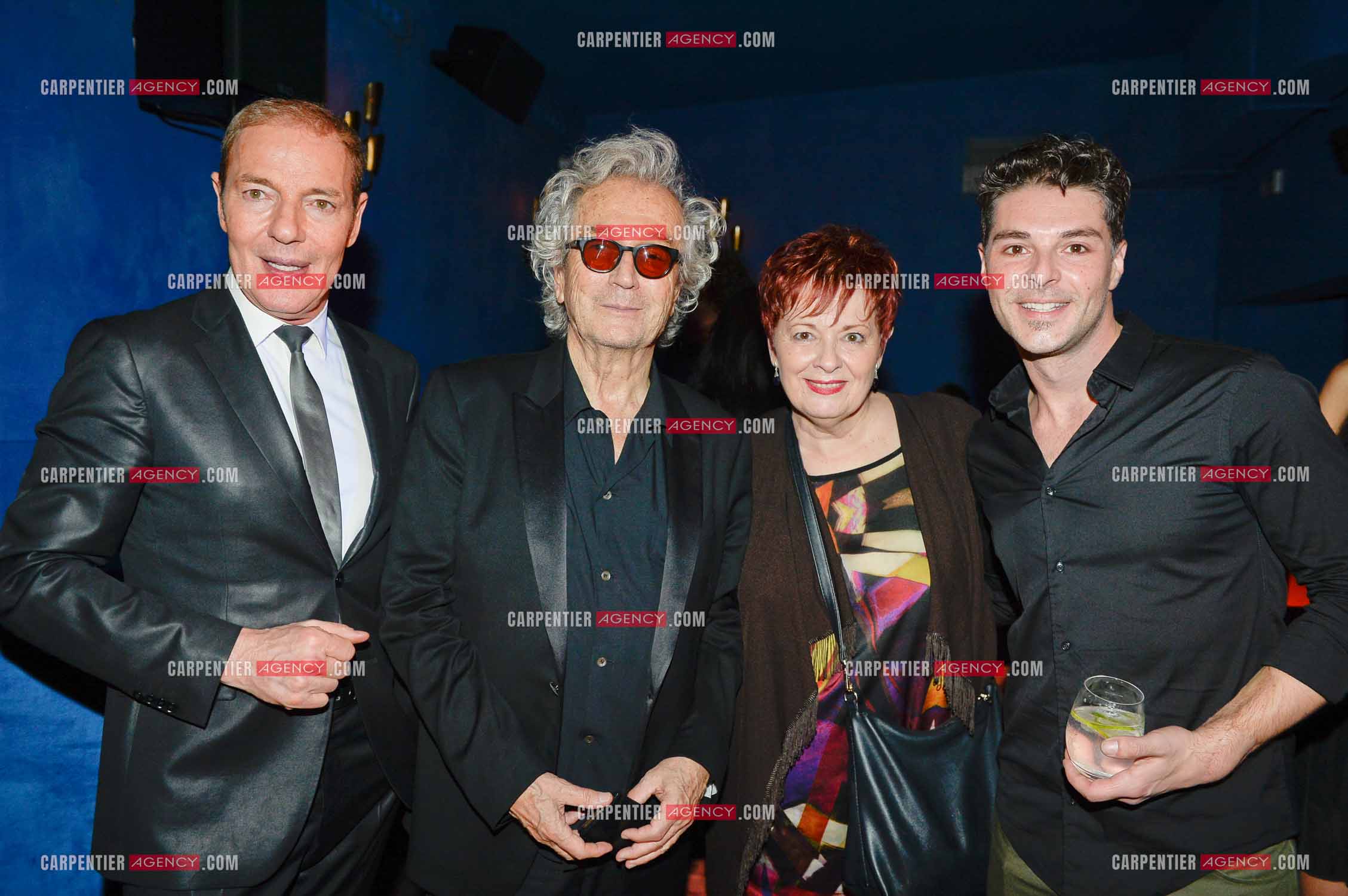 25 èm anniversaire de la comédie musicale Notre Dame de Paris. Générale de presse au Palais des congrès à Paris. Tony Gomez, Luc Plamondon, Fabienne Thibeault et Martin Giroux.       ( Exclusif )