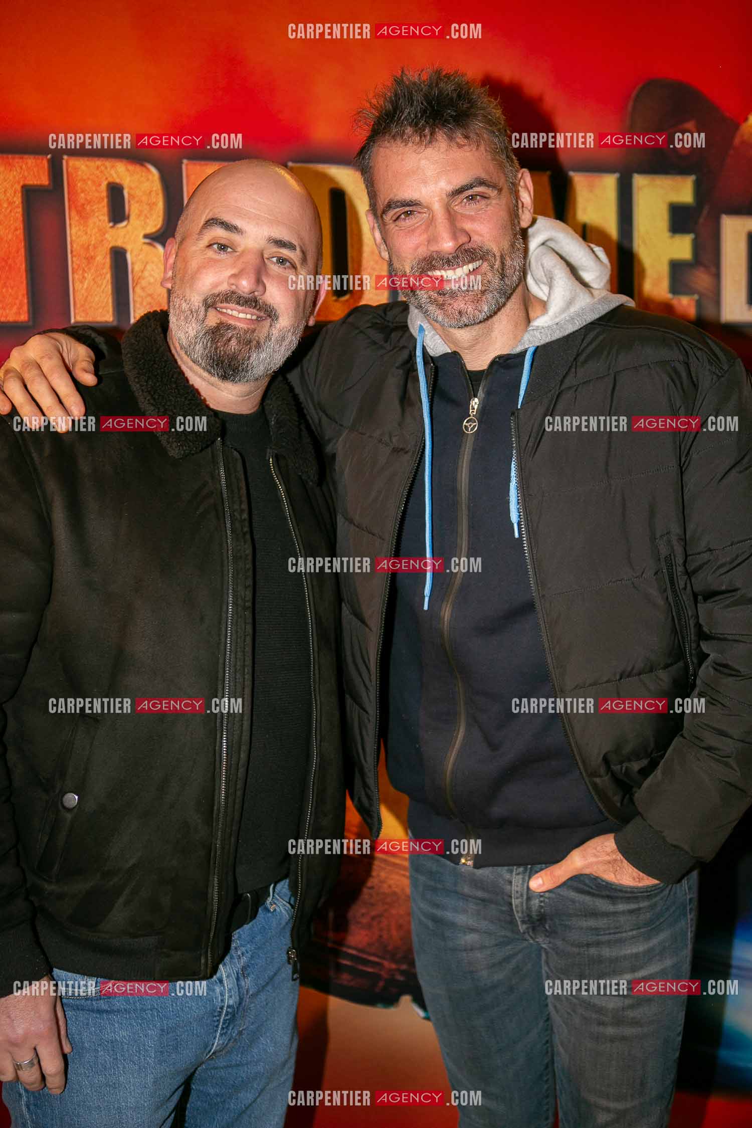 Générale de la comédie musicale Notre Dame de Paris au Palais des Congrés de Paris le 23 Nov 2023. Les comédiens Benoit Joubert et Gil Alma.