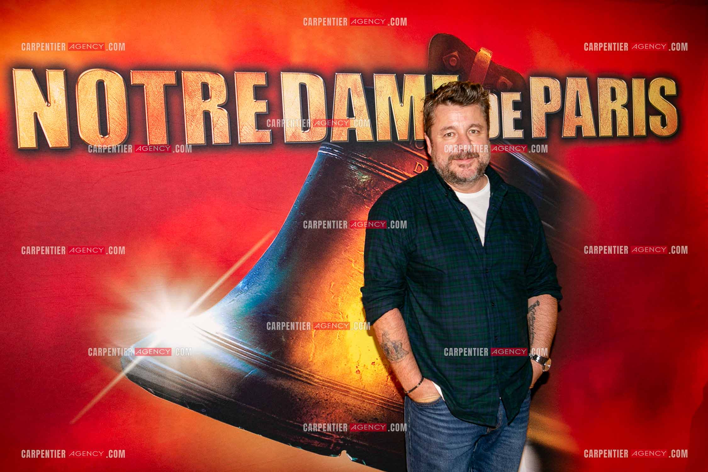 Générale de la comédie musicale Notre Dame de Paris au Palais des Congrés de Paris le 23 Nov 2023. L'animateur de radio Bruno Guillon.