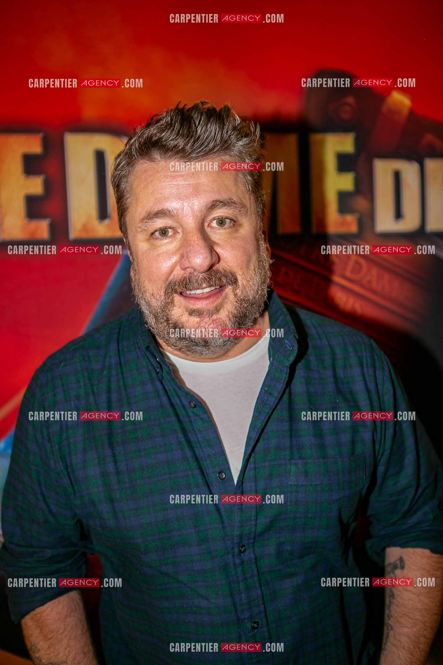 Générale de la comédie musicale Notre Dame de Paris au Palais des Congrés de Paris le 23 Nov 2023. L'animateur de radio Bruno Guillon.