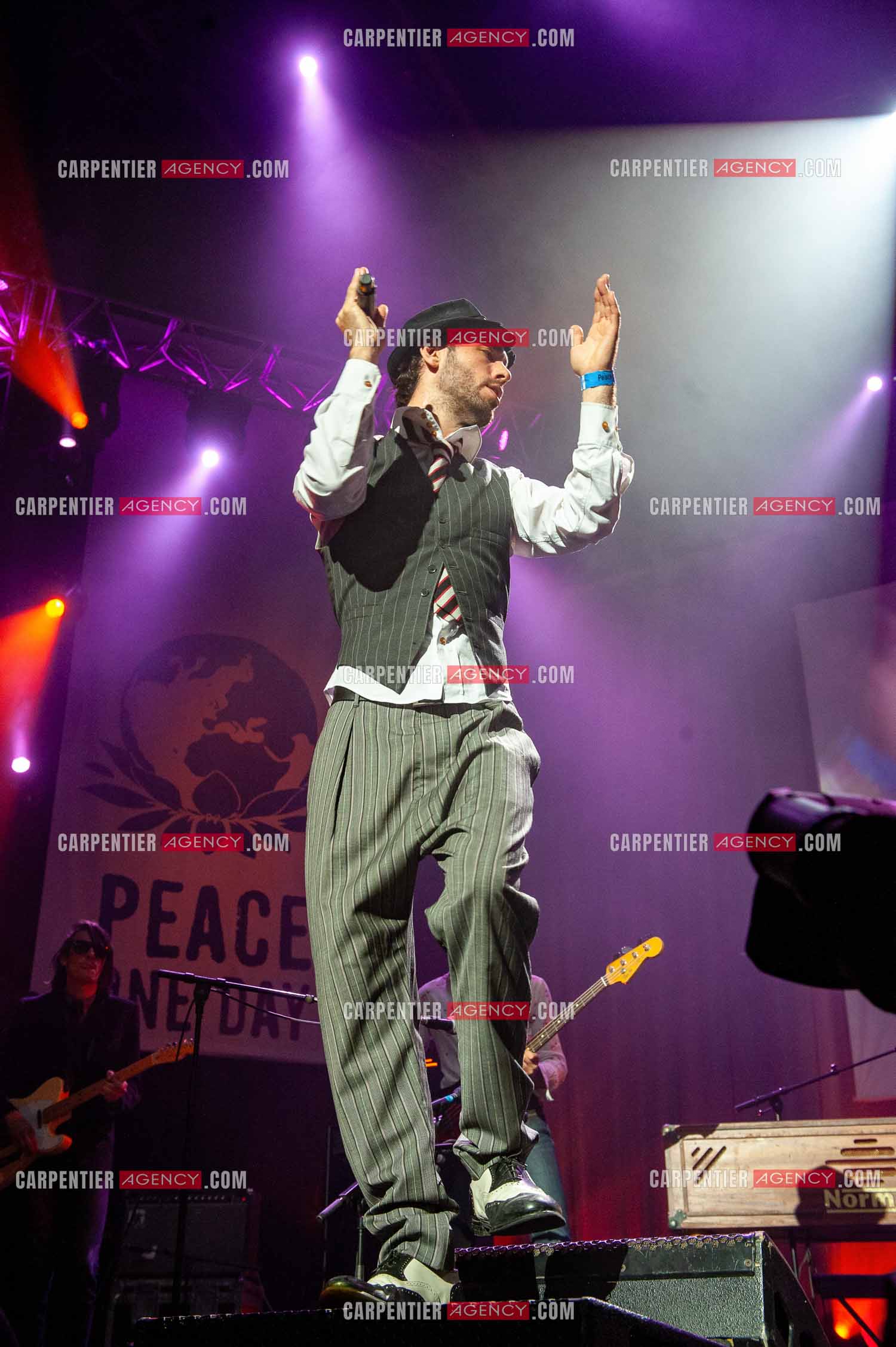 Concert au Zénith de Paris donné pour la journée internationale de la paix. Le chanteur Anglais Charlie Winston.                                           ( Exclusif )