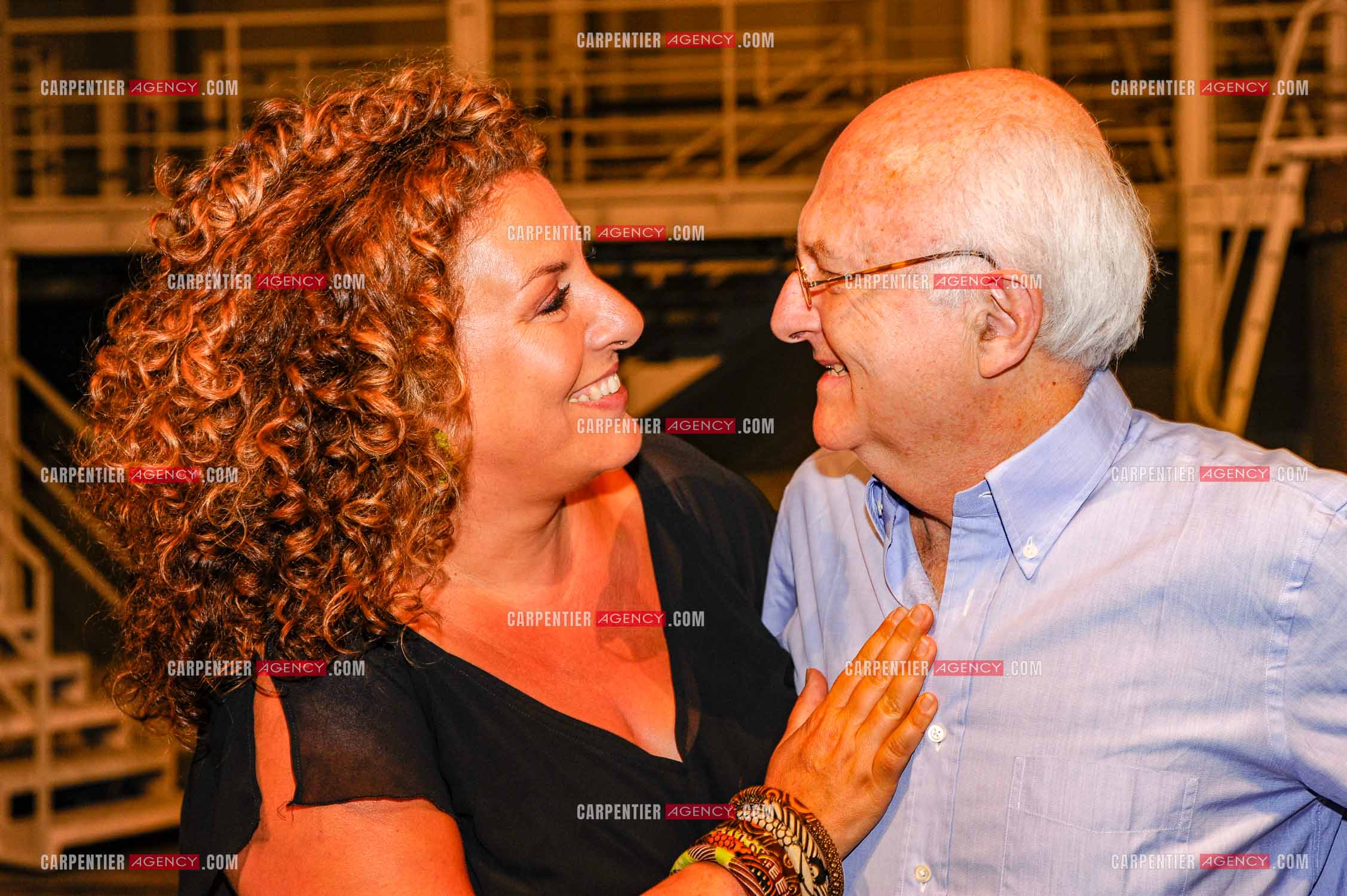 Les Aventures de Rabbi Jacob. La nouvelle comédie musicale de 2008 mise en scène par Patrick Timsit et adaptée du film “ Les Aventures de Rabbi Jacob “ de Gérard Oury, sorti en 1973. Marianne James et Vladimir Cosma.          ( Exclusif )