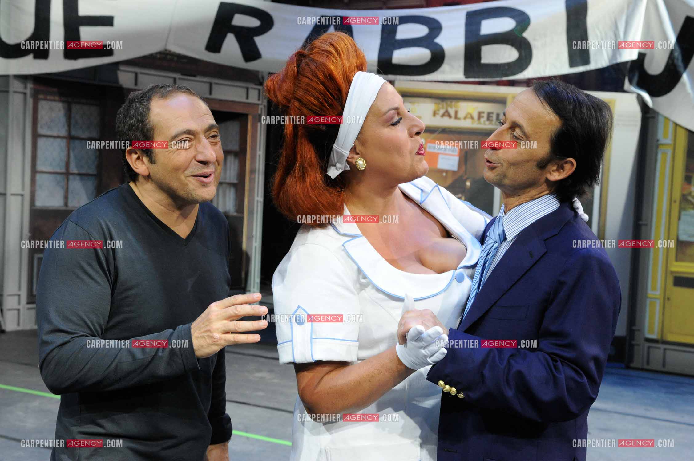 Les Aventures de Rabbi Jacob, la nouvelle comédie musicale de 2008 mise en scène par Patrick Timsit et adaptée du film “ Les Aventures de Rabbi Jacob “ de Gérard Oury, sorti en 1973. Sous la direction du metteur en scène Patrick Timsit, les deux artistes principaux Marianne James et Eric Métayer.         ( Exclusif )