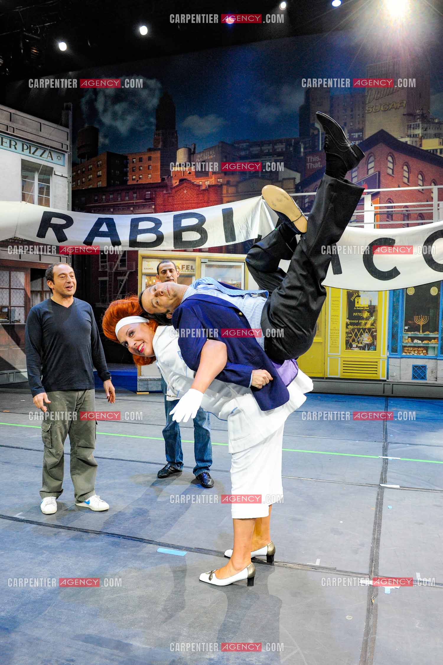 Les Aventures de Rabbi Jacob, la nouvelle comédie musicale de 2008 mise en scène par Patrick Timsit et adaptée du film “ Les Aventures de Rabbi Jacob “ de Gérard Oury, sorti en 1973. Sous la direction du metteur en scène Patrick Timsit, les deux artistes principaux Marianne James et Eric Métayer.         ( Exclusif )
