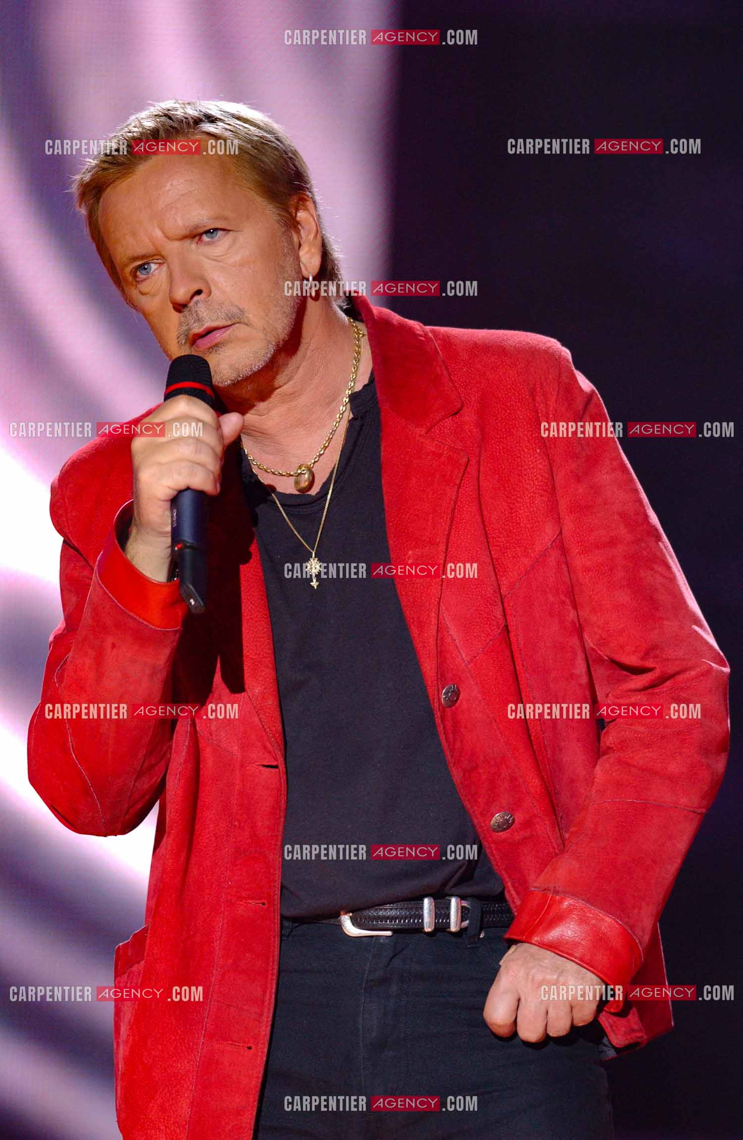Le chanteur Renaud Séchan en concert pour l'anniversaire des 20 ans du Zénith de Paris.