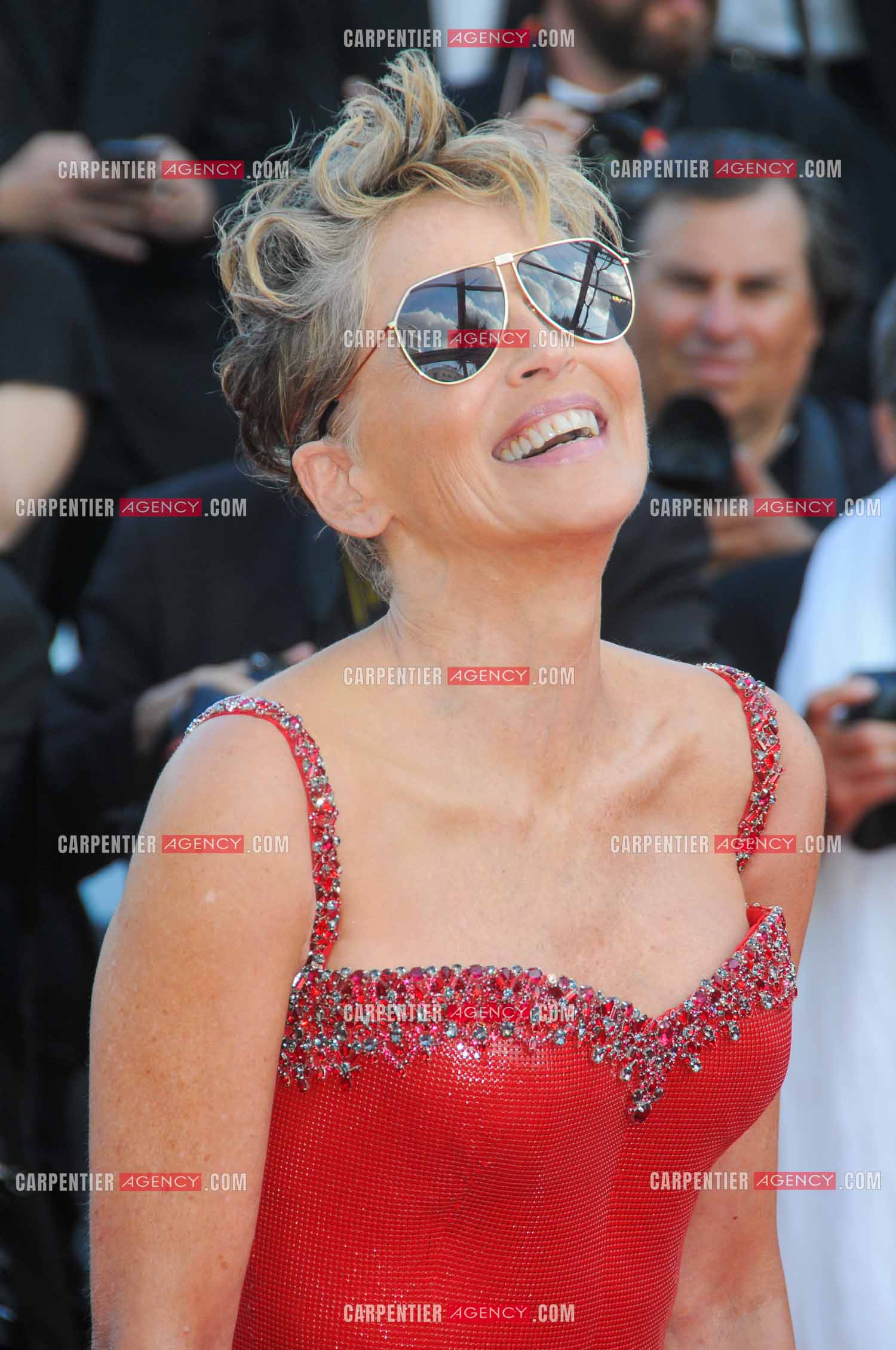 L'actrice américaine Sharon Stone lors du festival de Cannes pour la présentation du film “ ELVIS “ en 2022.