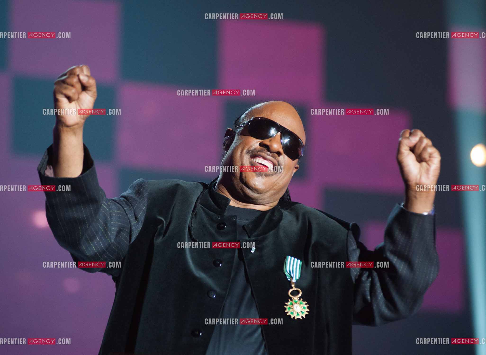 Le chanteur Stevie Wonder invité d'honneur des Victoires de la musique en 2010.