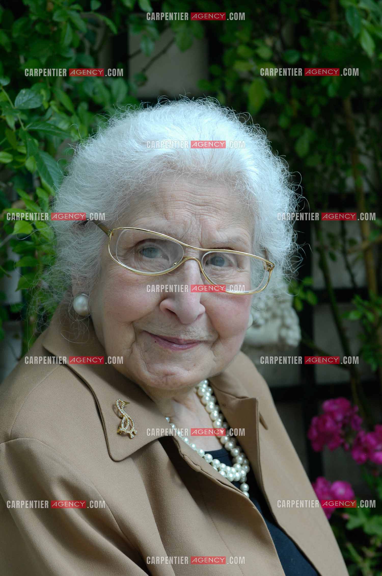 L'actrice Tsilla Chelton le jour de ses 89 ans à Paris.