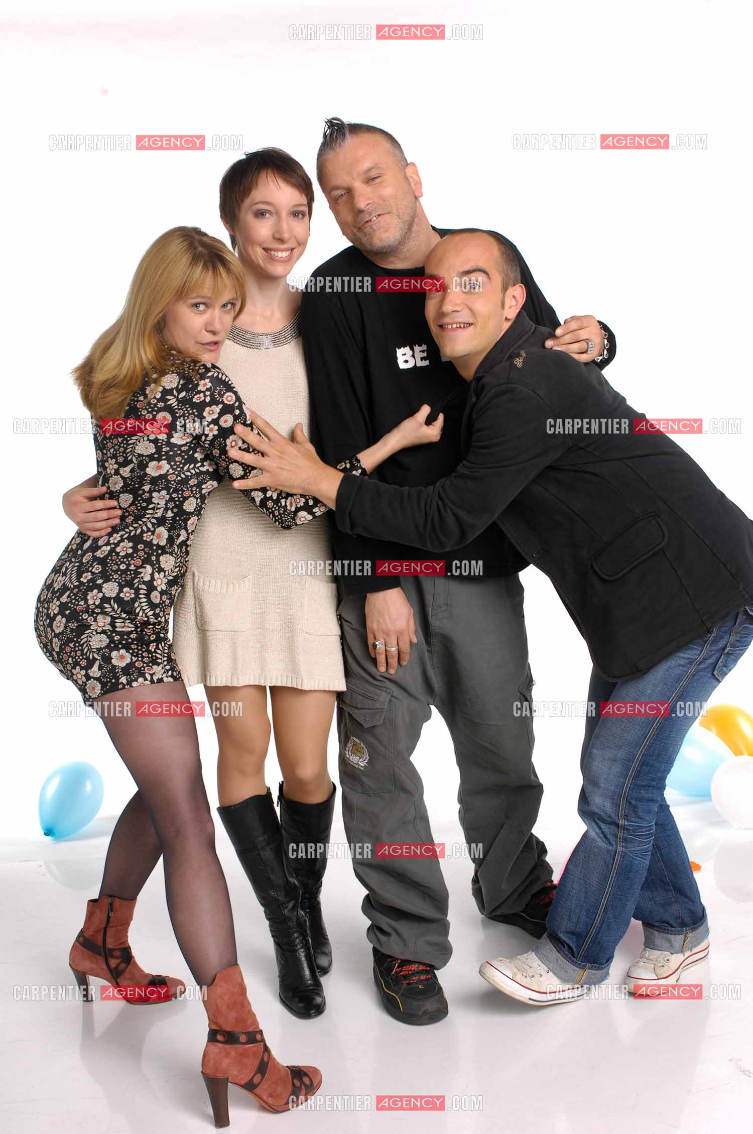 La troupe " Génération Sylvestre " avec Sansévérino, Guillaume Adelbert, Agnès Bihl, et Jeanne Cherhal. ( Exclusif )