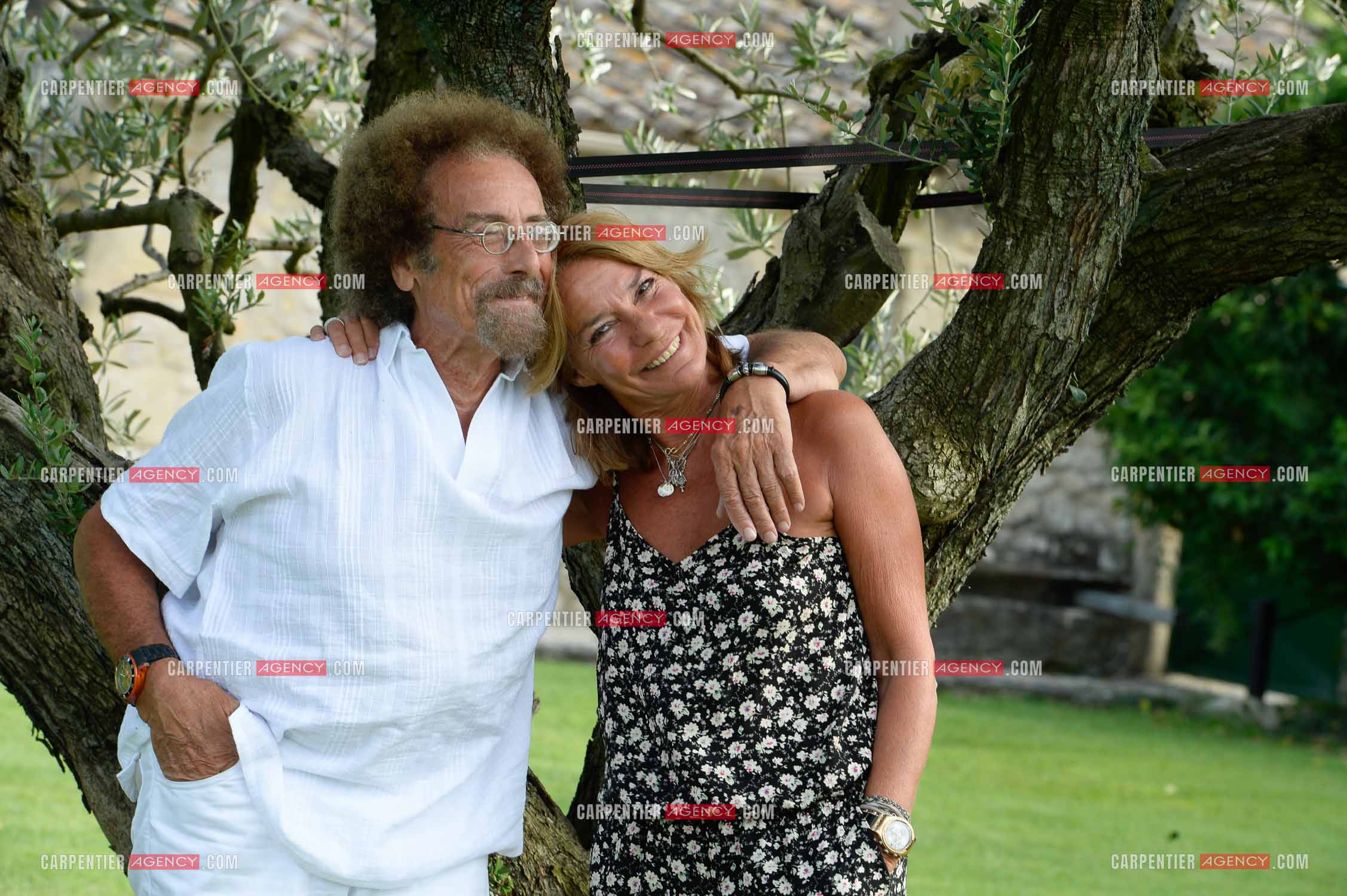 Jean Schultheis et sa femme sophie chez eux a Cavaillon le 12 Aout 2014.