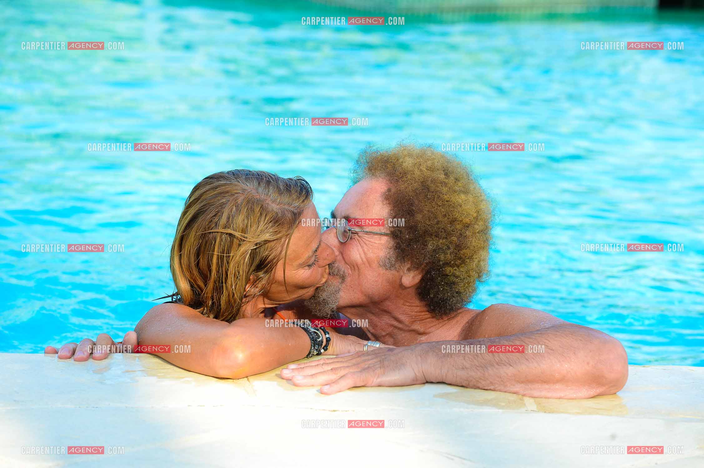 Jean Schultheis et sa femme sophie chez eux a Cavaillon le 12 Aout 2014.