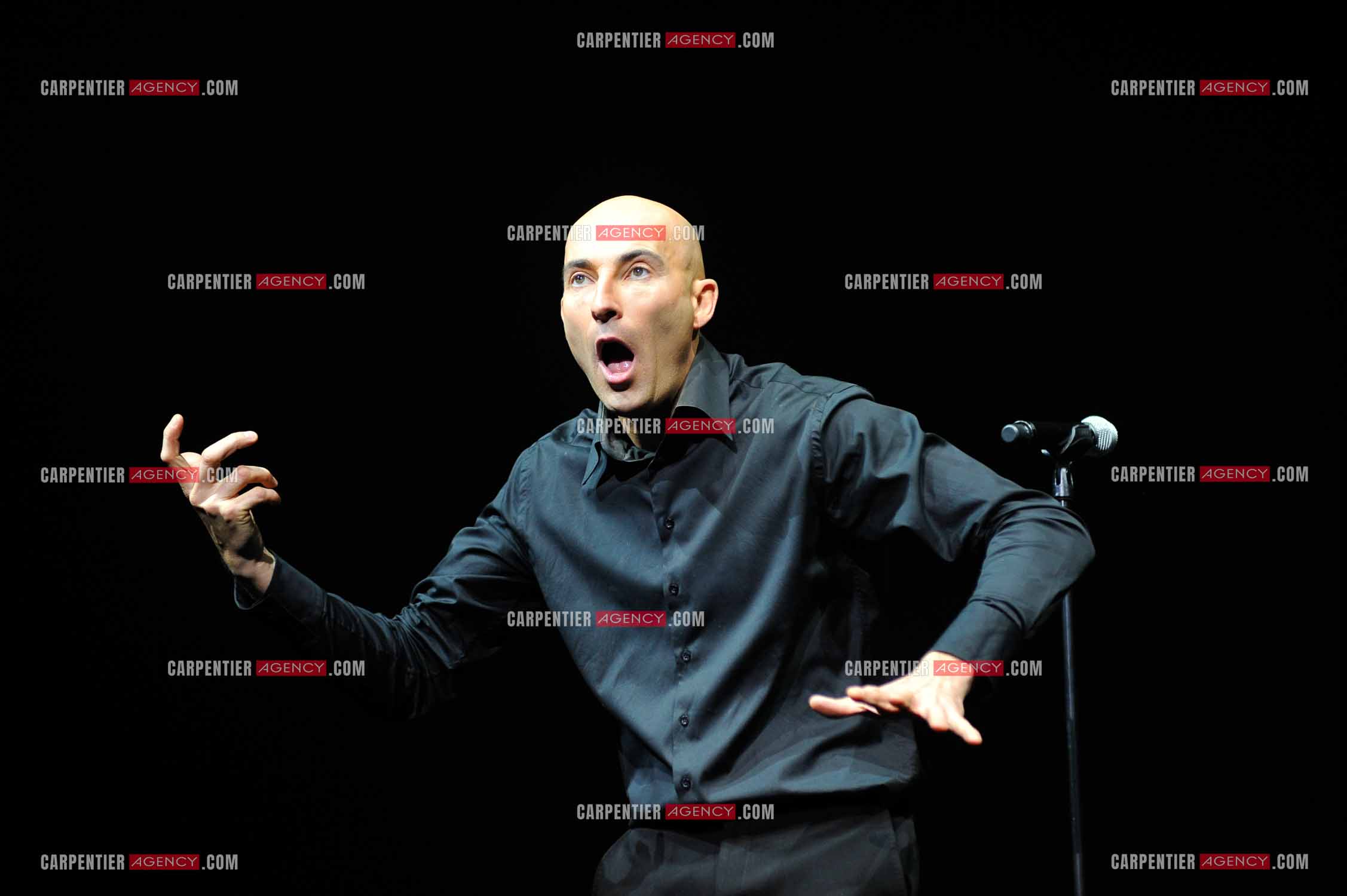 L'humoriste Nicolas Canteloup au Zenith de Paris en 2010.  ( Exclusif )