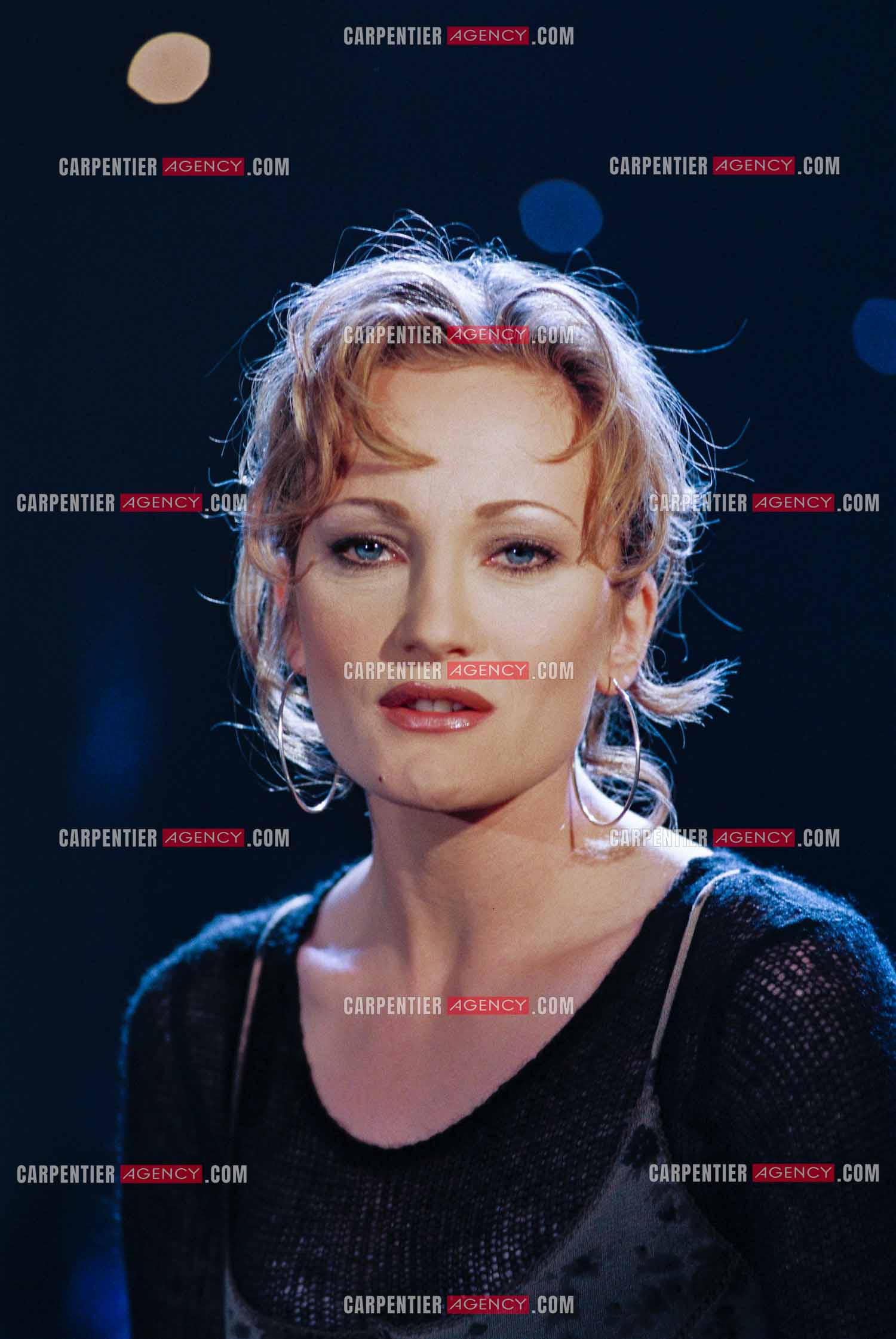 La chanteuse Patricia Kaas invitée de l’émission “ JE TE DIS VOUS “ enregistrée pour TF1 le 11 janvier 1995. ( Exclusif )