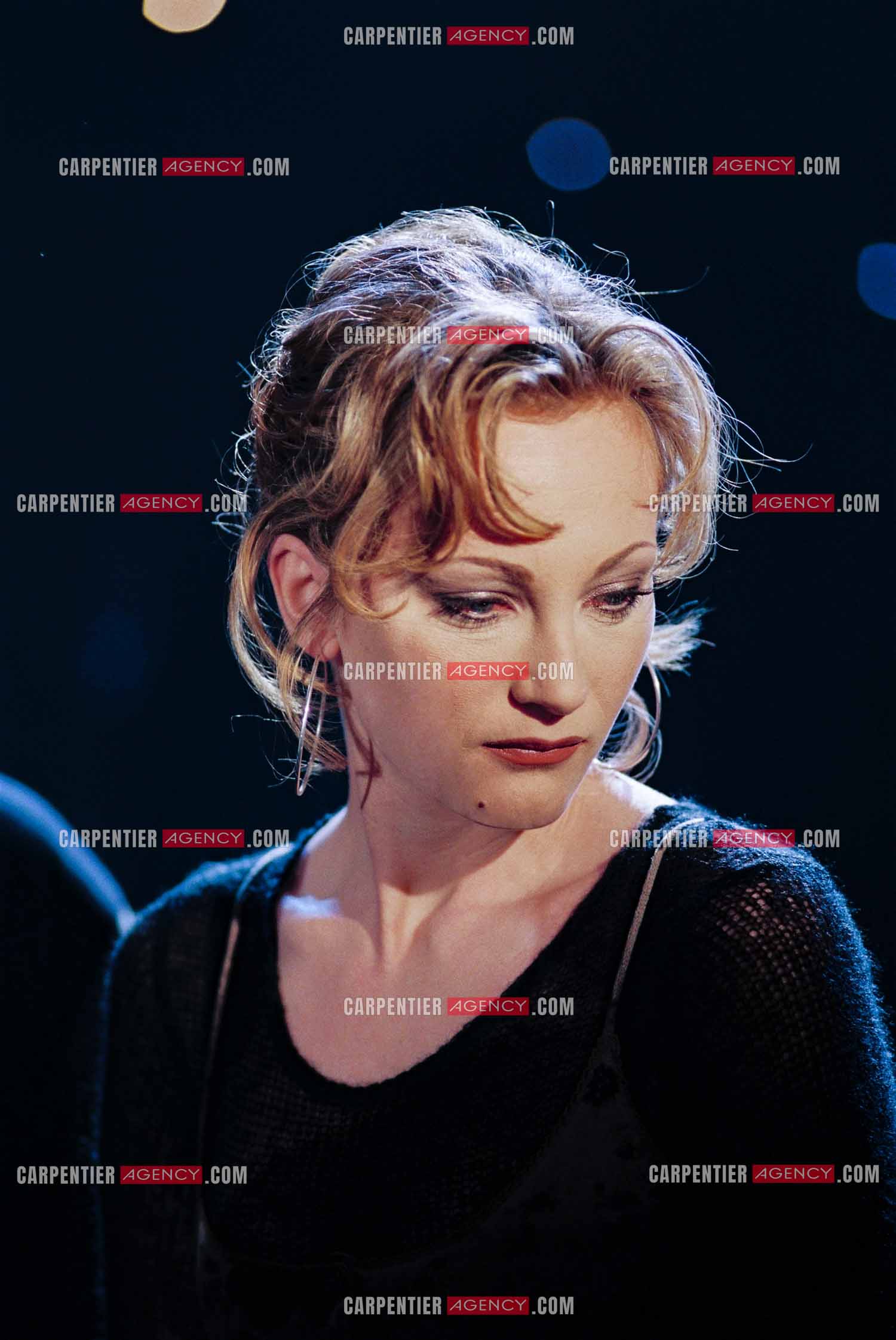 La chanteuse Patricia Kaas invitée de l’émission “ JE TE DIS VOUS “ enregistrée pour TF1 le 11 janvier 1995. ( Exclusif )