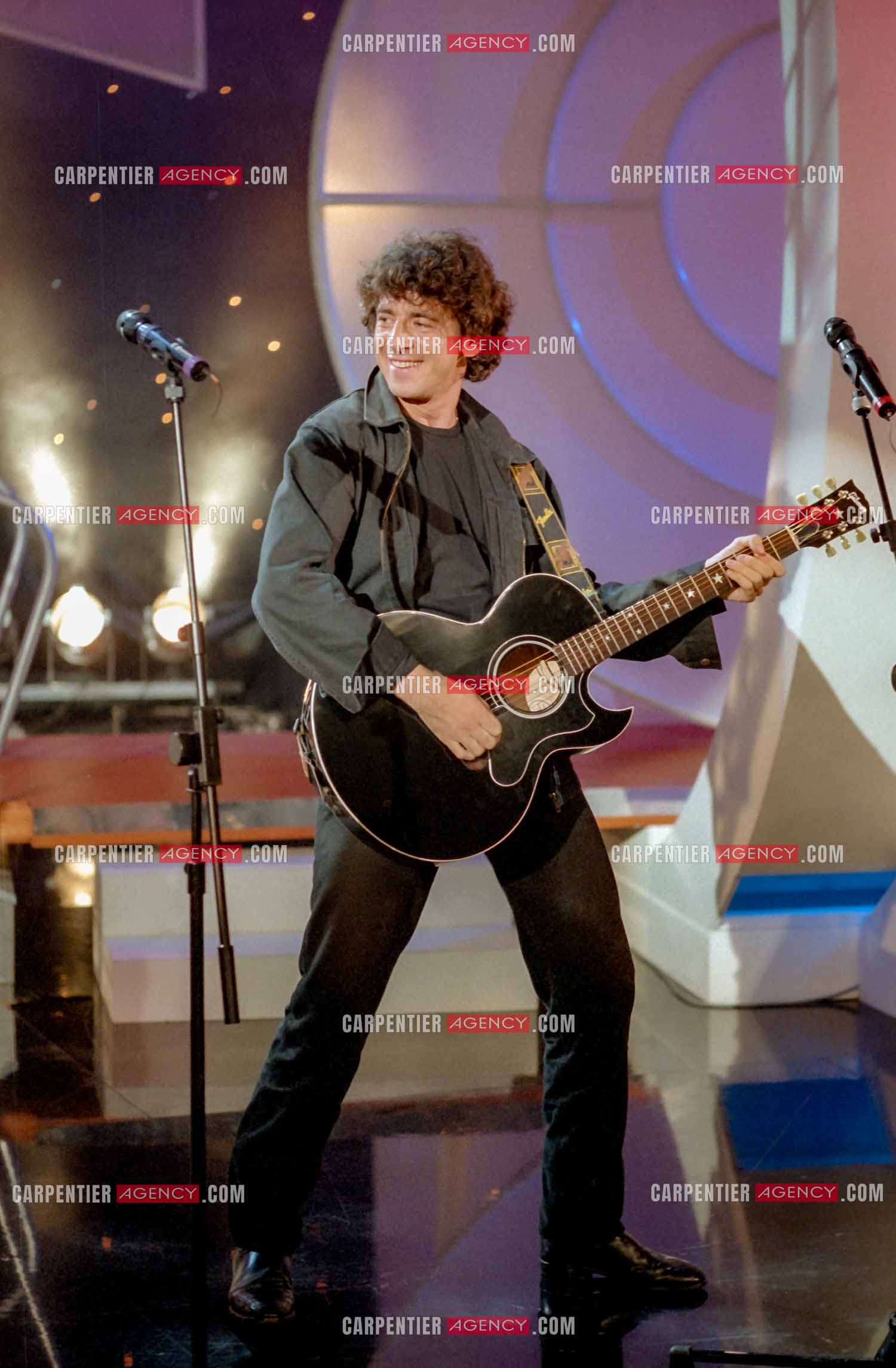 Enregistrement de l'émission “ Si on chantait “ et diffusée  sur TF1. Invité de l'émission, le chanteur Patrick Bruel. ( Exclusif )