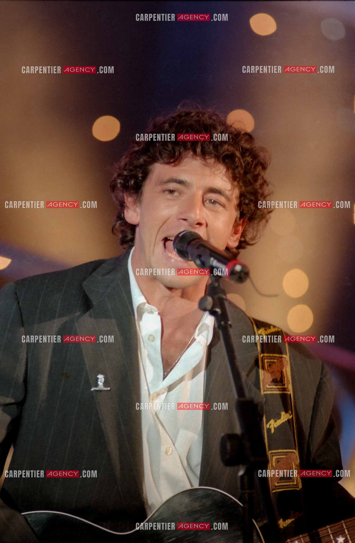 Enregistrement de l'émission “ Si on chantait “ et diffusée  sur TF1. Invité de l'émission, le chanteur Patrick Bruel. ( Exclusif )
