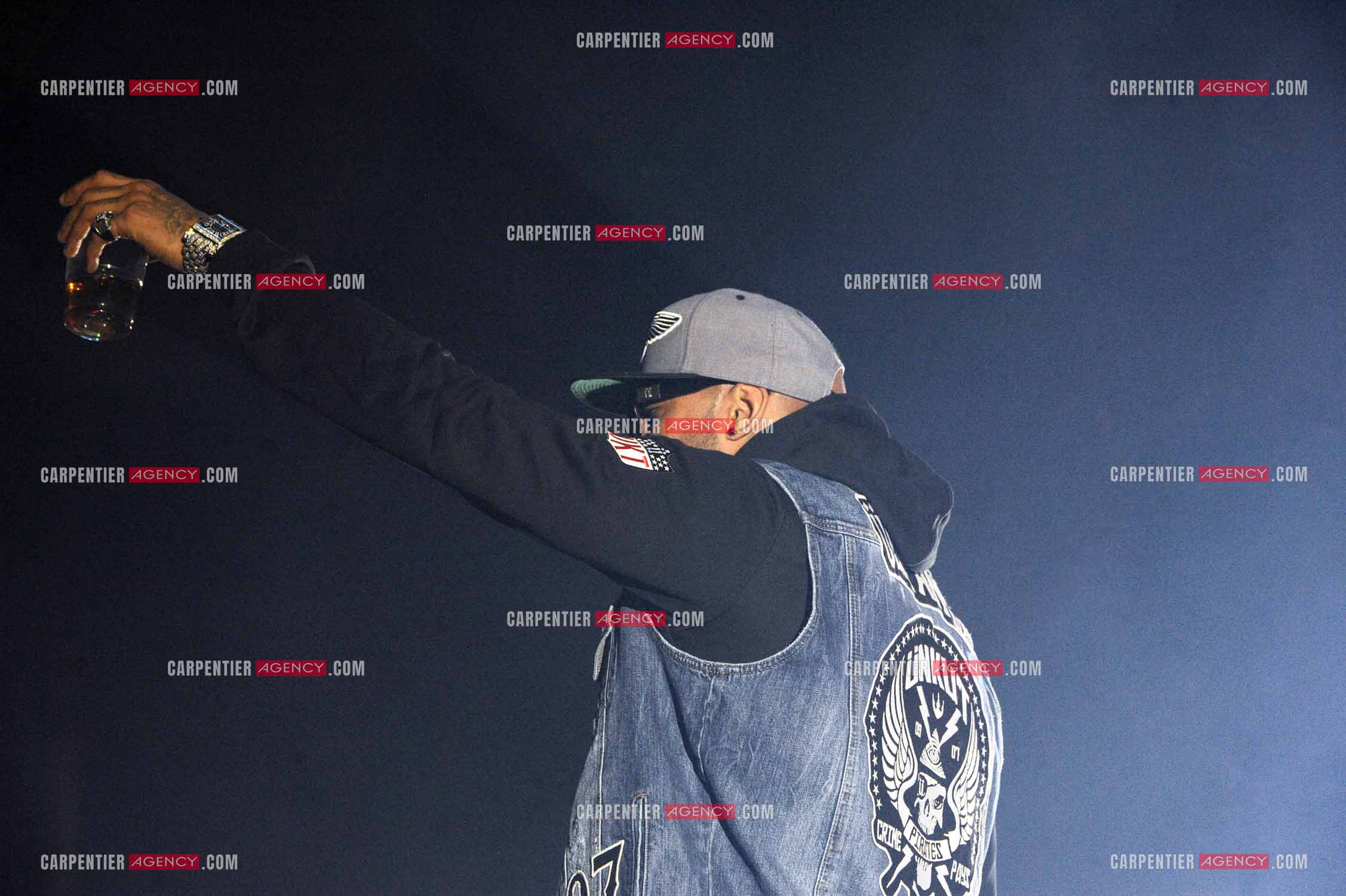 Le rappeur Élie Yaffa, dit Booba en concert au Zénith de Paris en 2007. ( Exclusif )