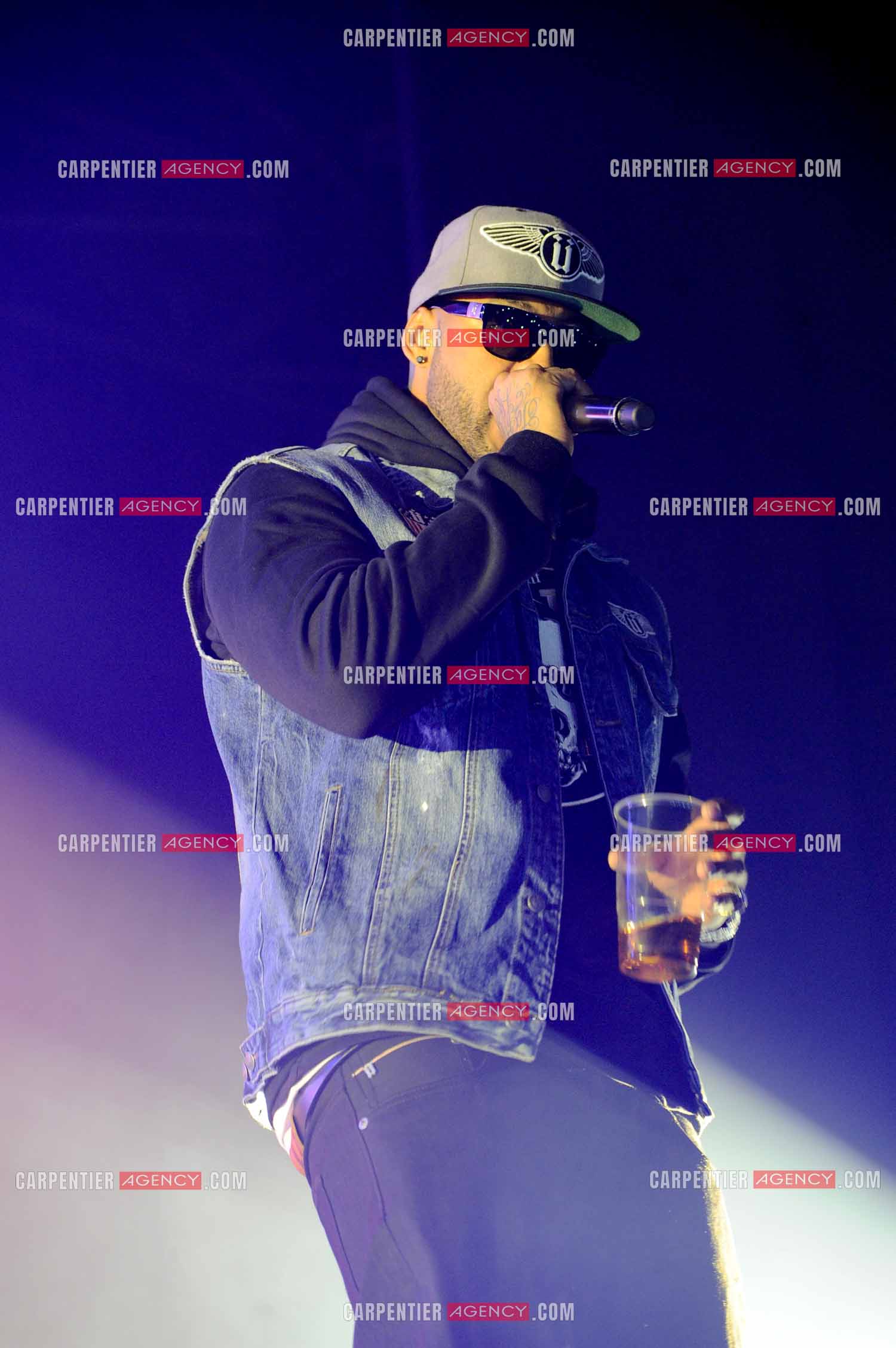 Le rappeur Élie Yaffa, dit Booba en concert au Zénith de Paris en 2007. ( Exclusif )