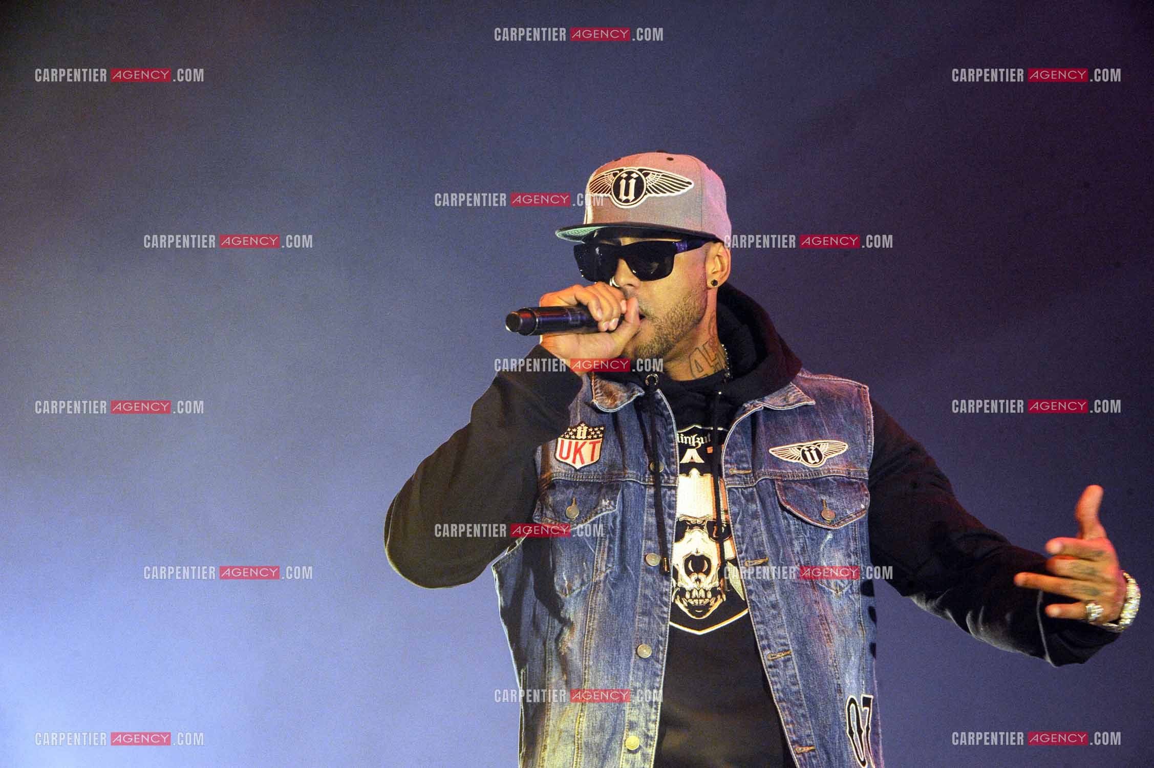 Le rappeur Élie Yaffa, dit Booba en concert au Zénith de Paris en 2007. ( Exclusif )