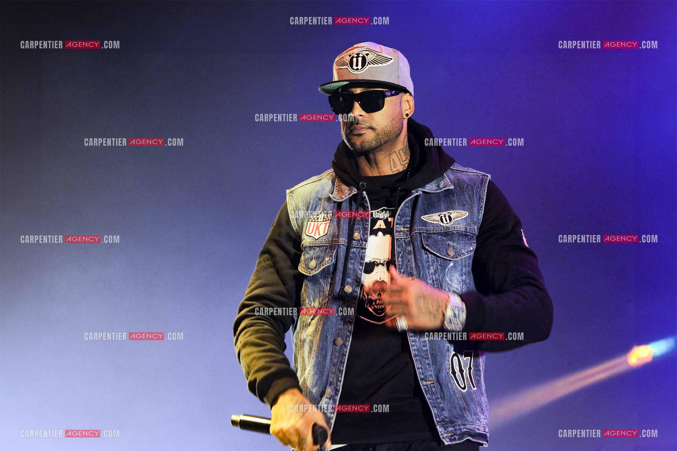 Le rappeur Élie Yaffa, dit Booba en concert au Zénith de Paris en 2007. ( Exclusif )