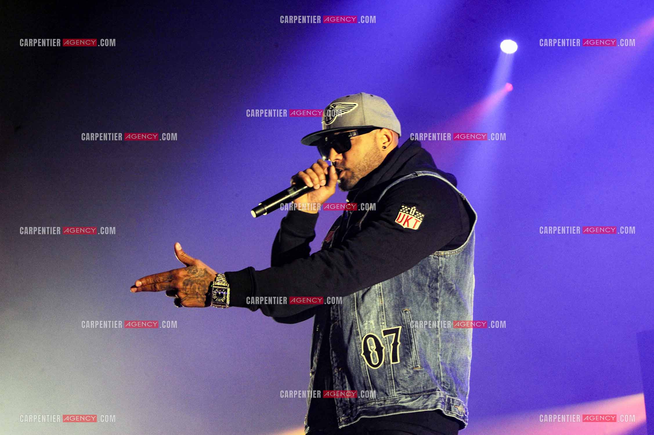 Le rappeur Élie Yaffa, dit Booba en concert au Zénith de Paris en 2007. ( Exclusif )
